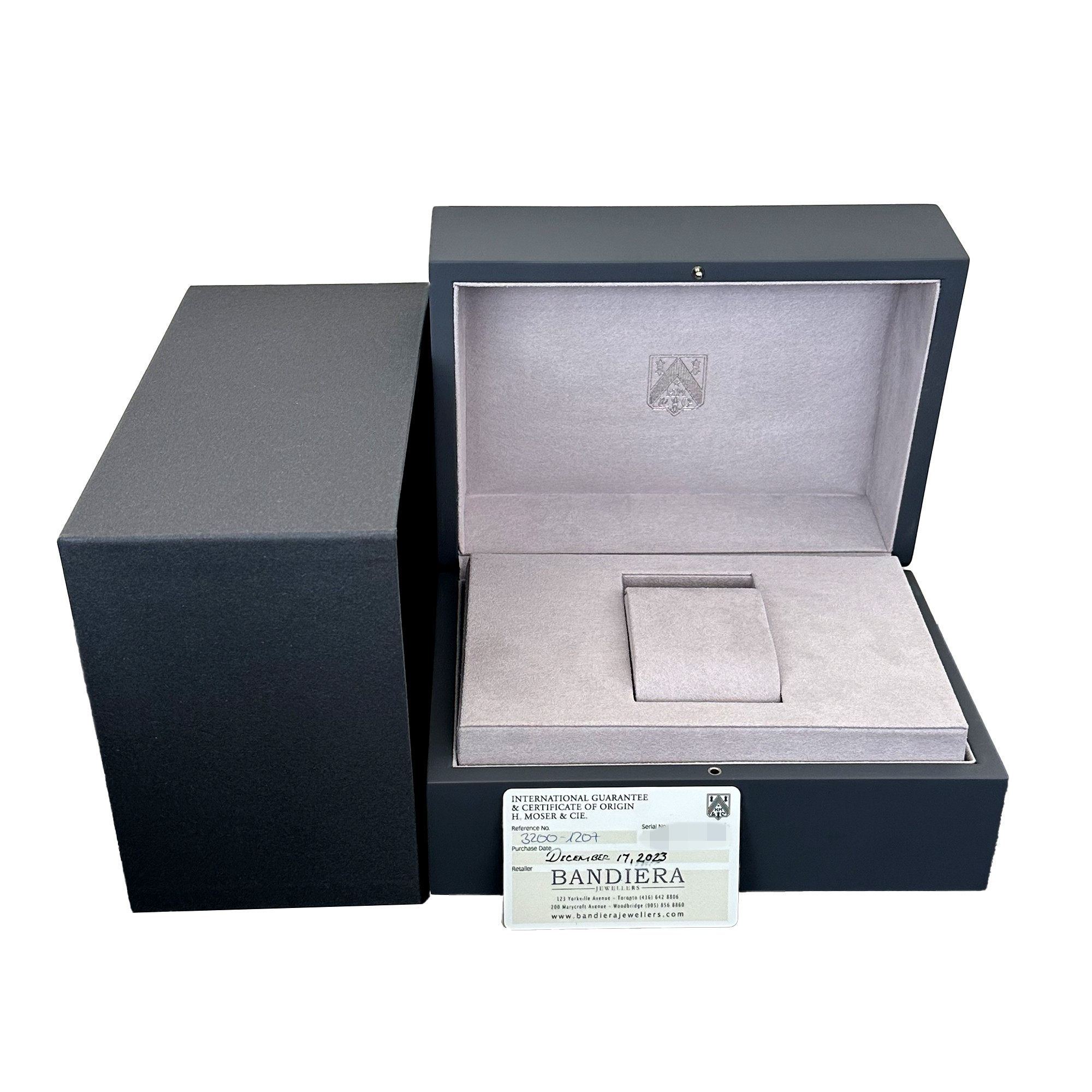 H. Moser Pioneer Centre Seconds Swiss Mad Red Fume' 3200-1207 - Inventory 8524