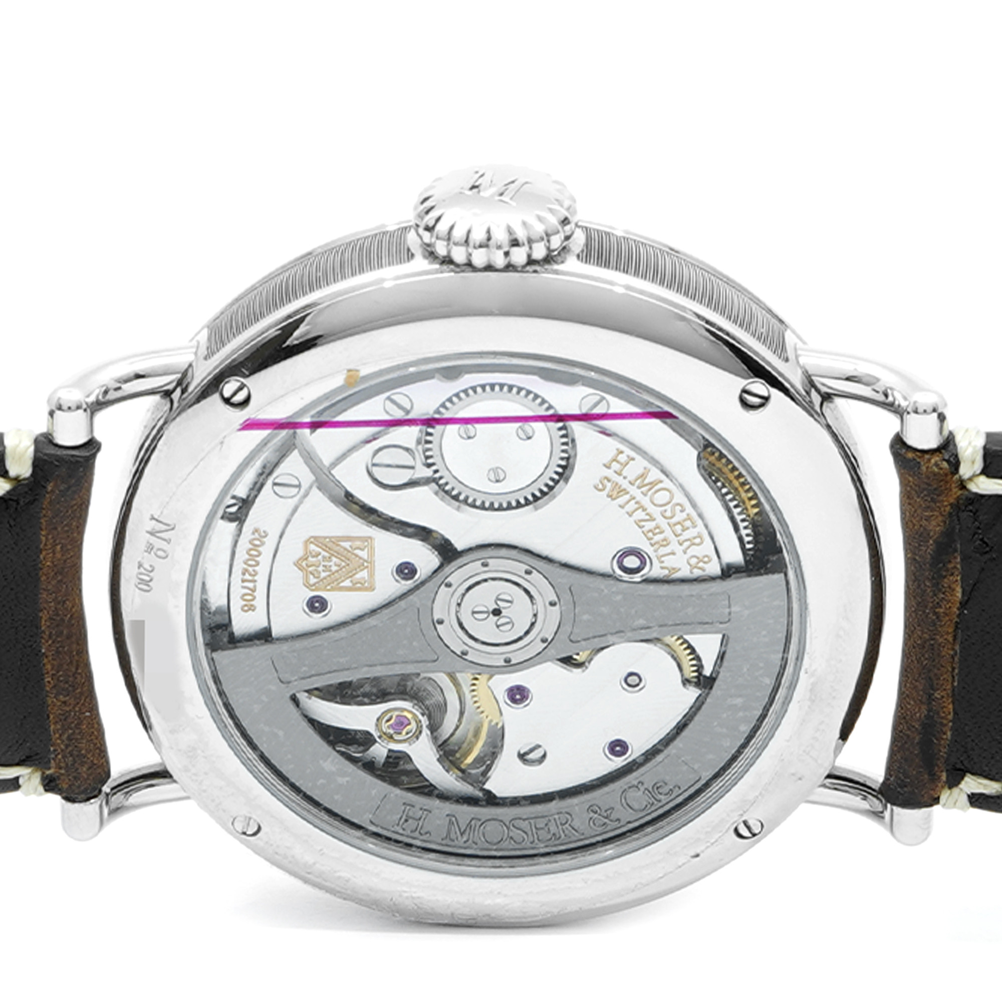 H Moser Heritage Centre Seconds 8200-1201 *Funky Blue Fume' Dial