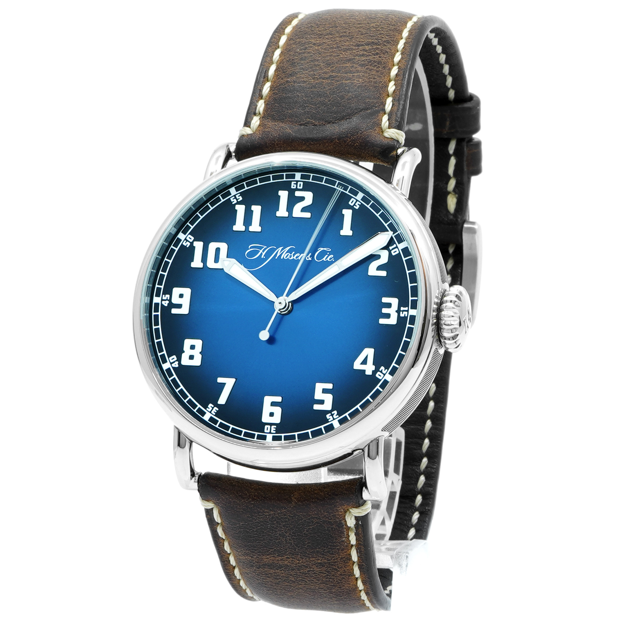 H Moser Heritage Centre Seconds 8200-1201 *Funky Blue Fume' Dial* - Inventory 8535