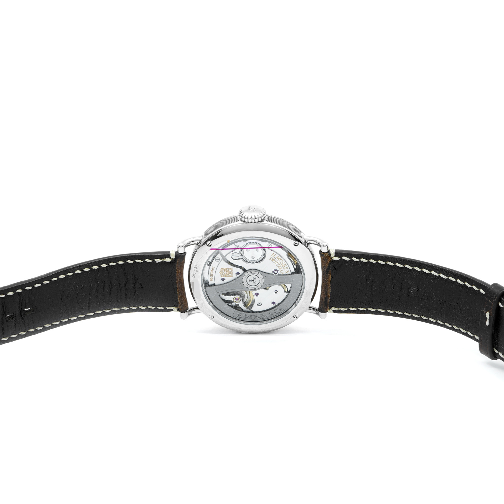 H Moser Heritage Centre Seconds 8200-1201 *Funky Blue Fume' Dial