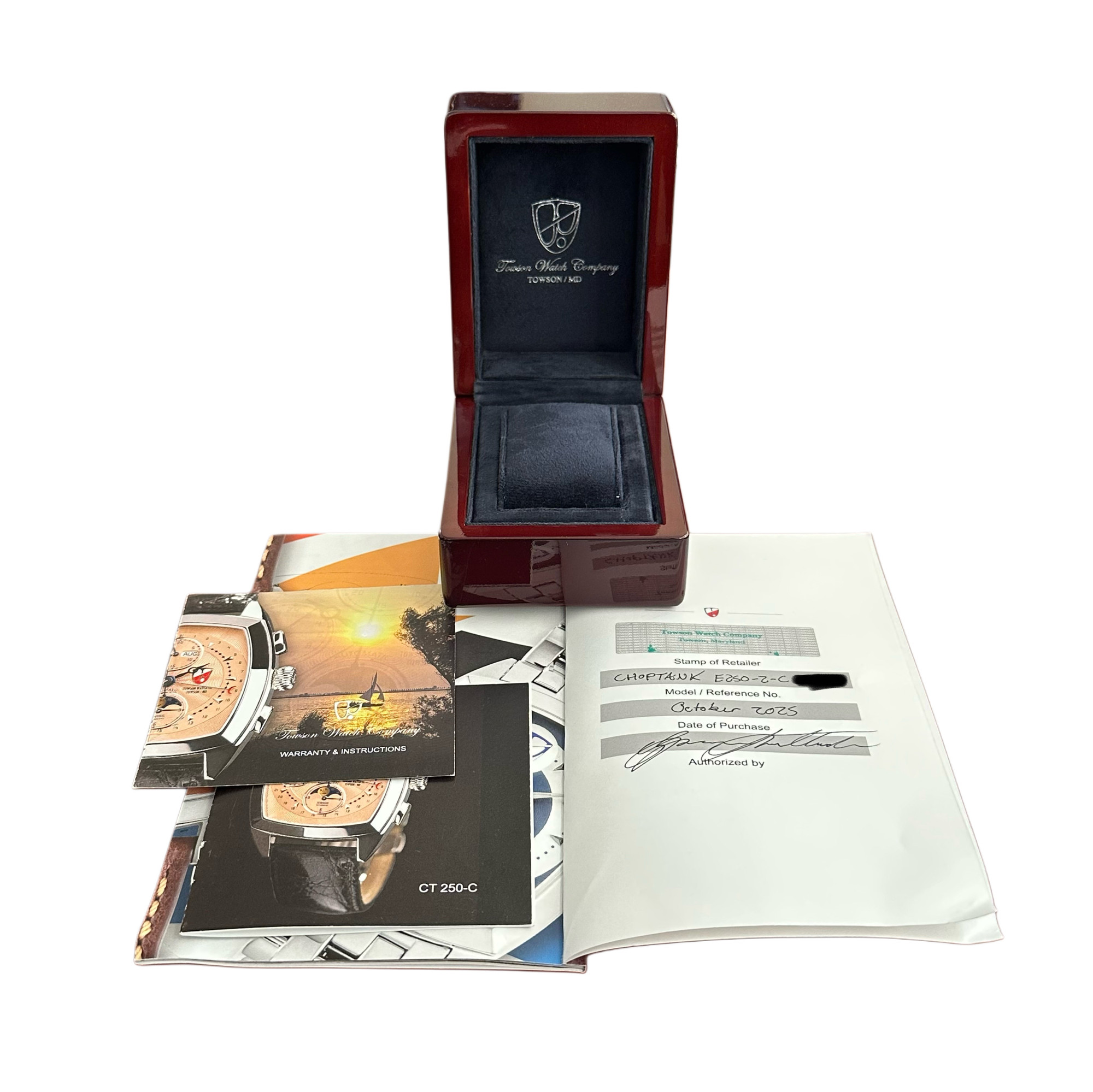 Towson Watch Co. Choptank Triple Calendar Moonphase Chronograph E250-2 - Inventory 8540