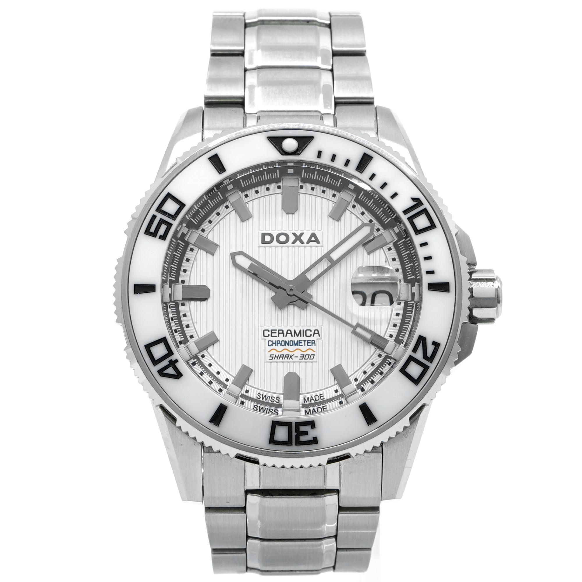 Doxa Shark Ceramica L D200SWH - Inventory 8603 - DelrayWatch.com