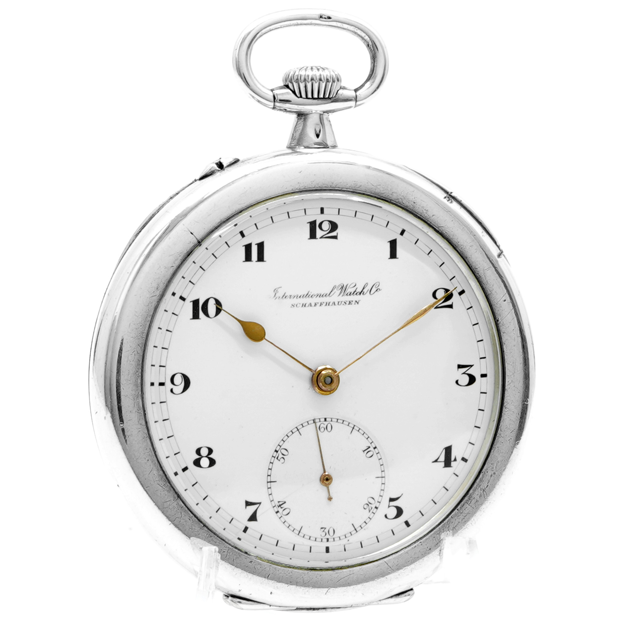 IWC Schaffhausen 1930's Pocket Watch *Sterling Case* 50.5mm - Inventory 8662