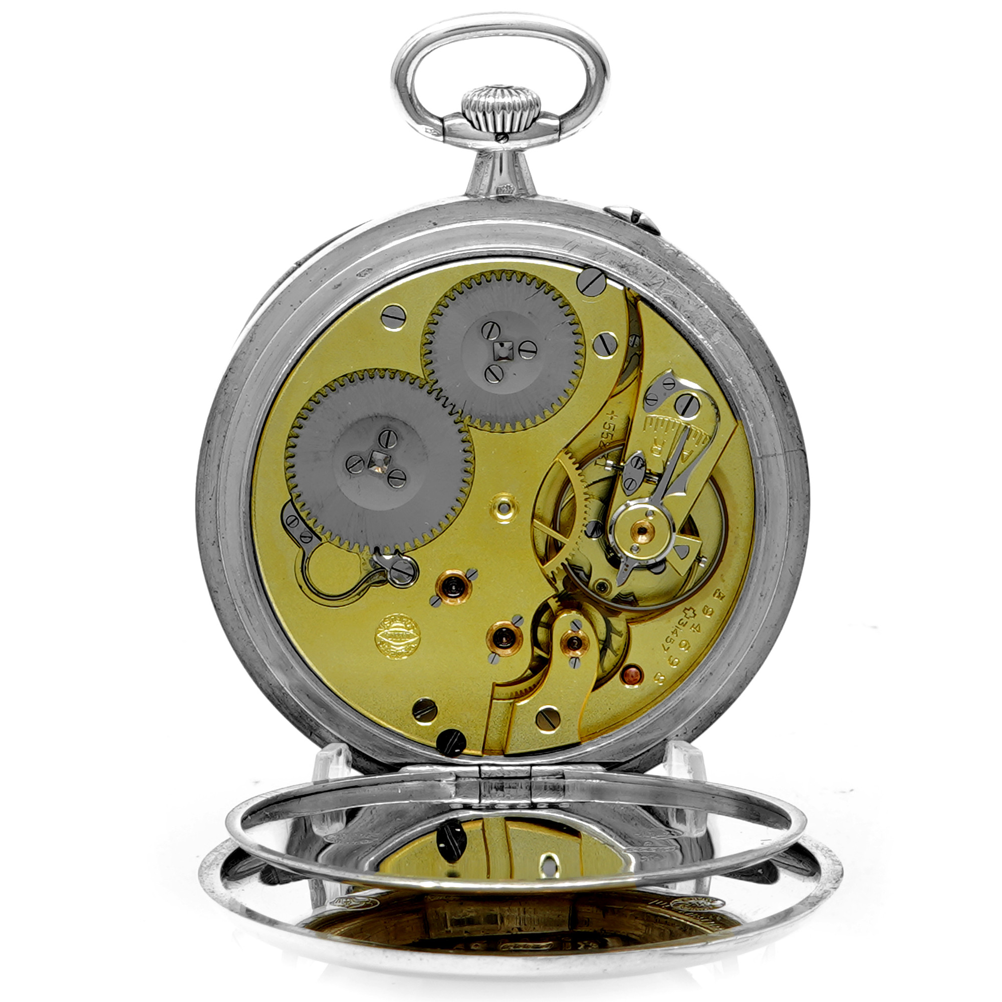 IWC Schaffhausen 1930's Pocket Watch *Sterling Case* 50.5mm - Inventory 8662