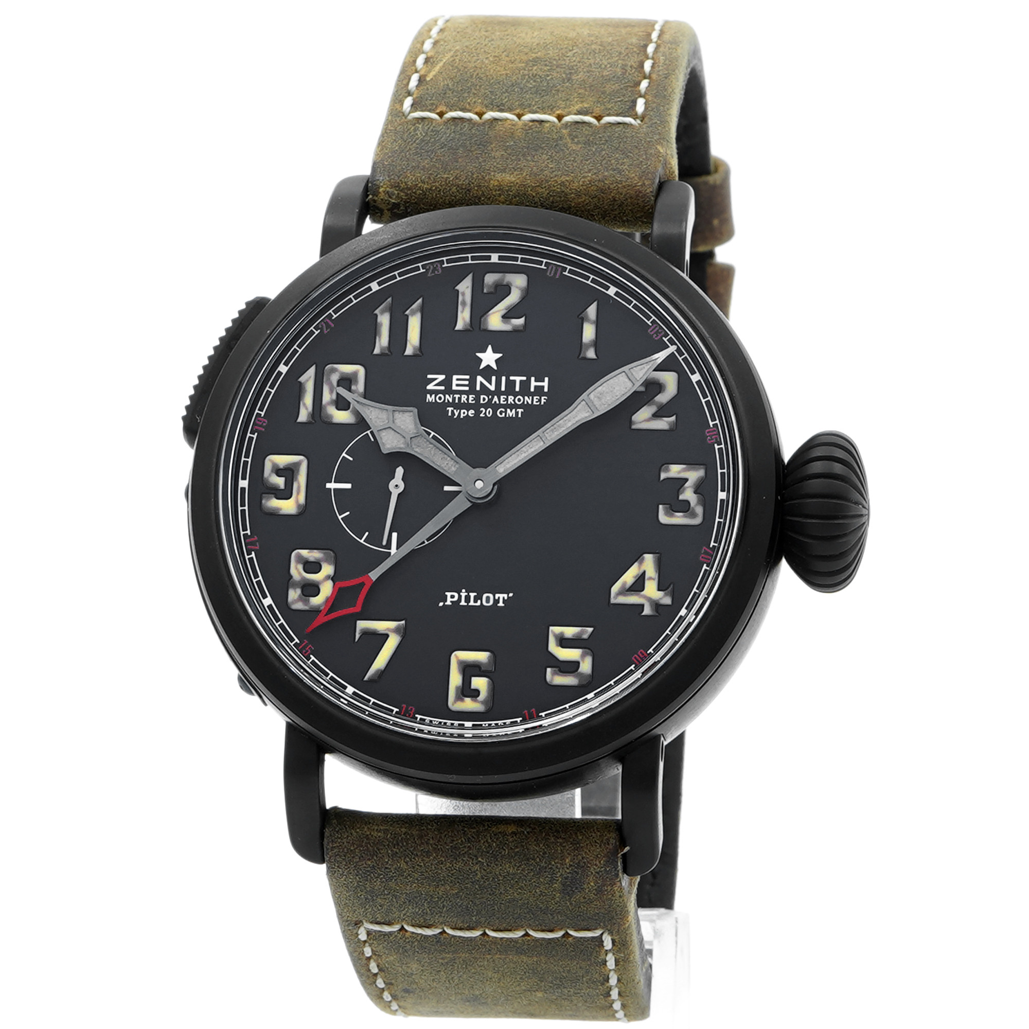 Zenith Pilot Montre d'Aeronef Type 20 GMT 96.2431.693 - Inventory 8618