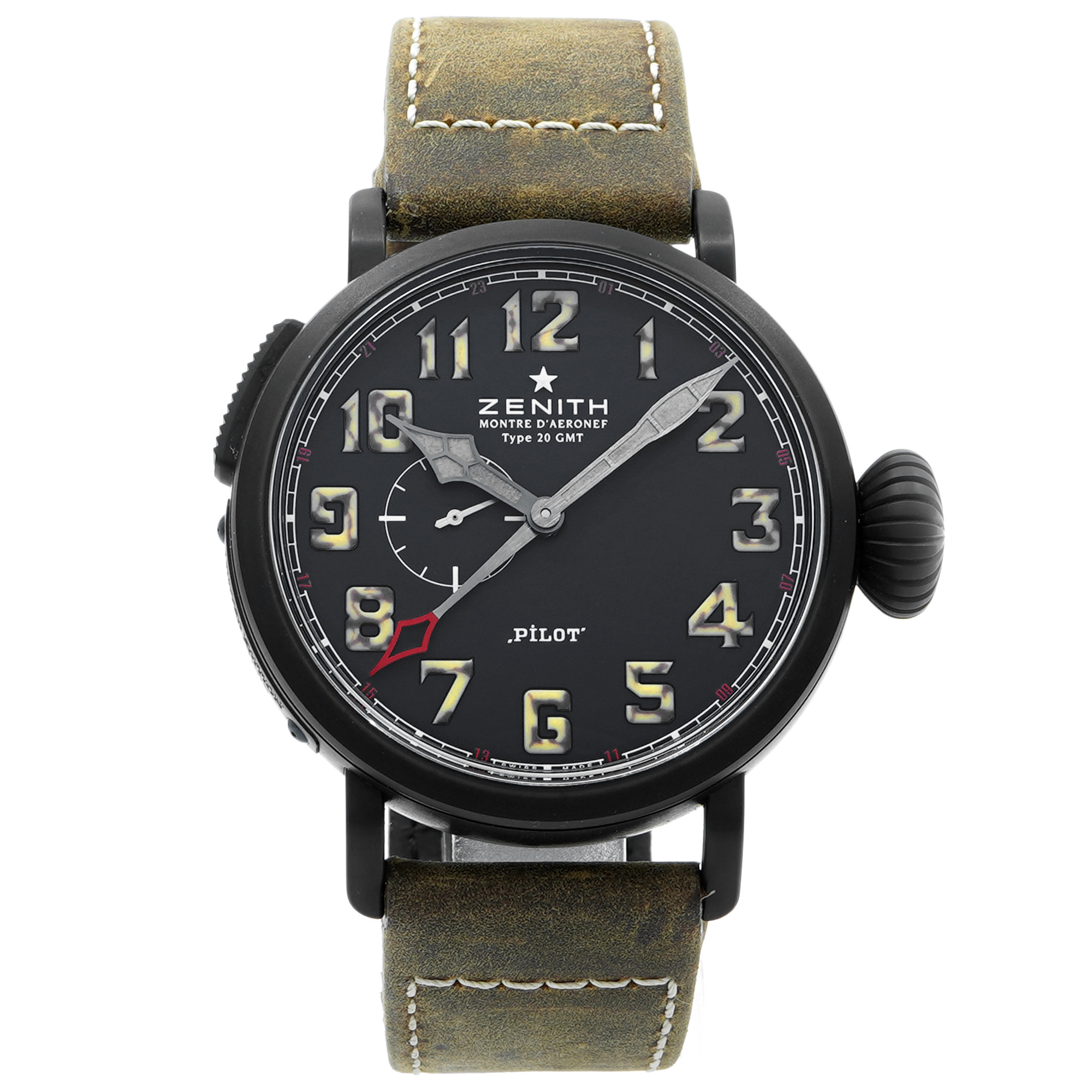 Zenith Pilot Montre d'Aeronef Type 20 GMT 96.2431.693 - Inventory
