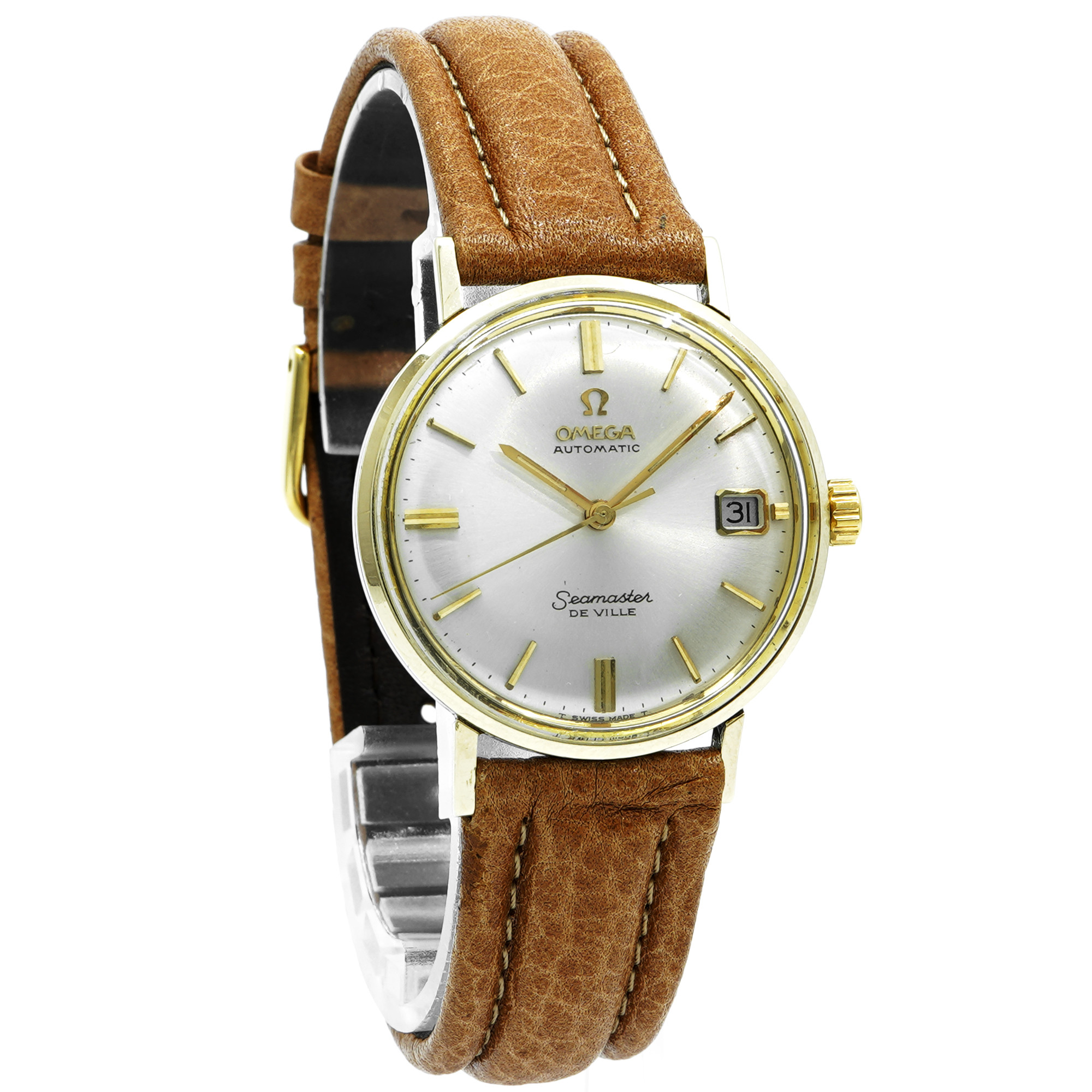 Omega Seamaster DeVille KM6068 *Stainless and 14k Bezel* *Vintage 1969* - Inventory 8667