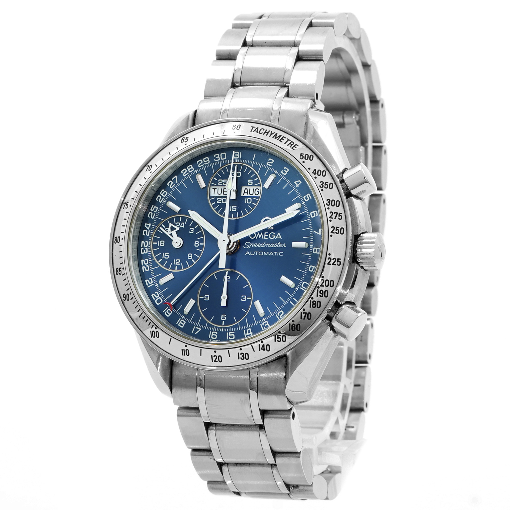 Omega Speedmaster Day/Date 3523.80.00 *Blue Dial* - Inventory 8669