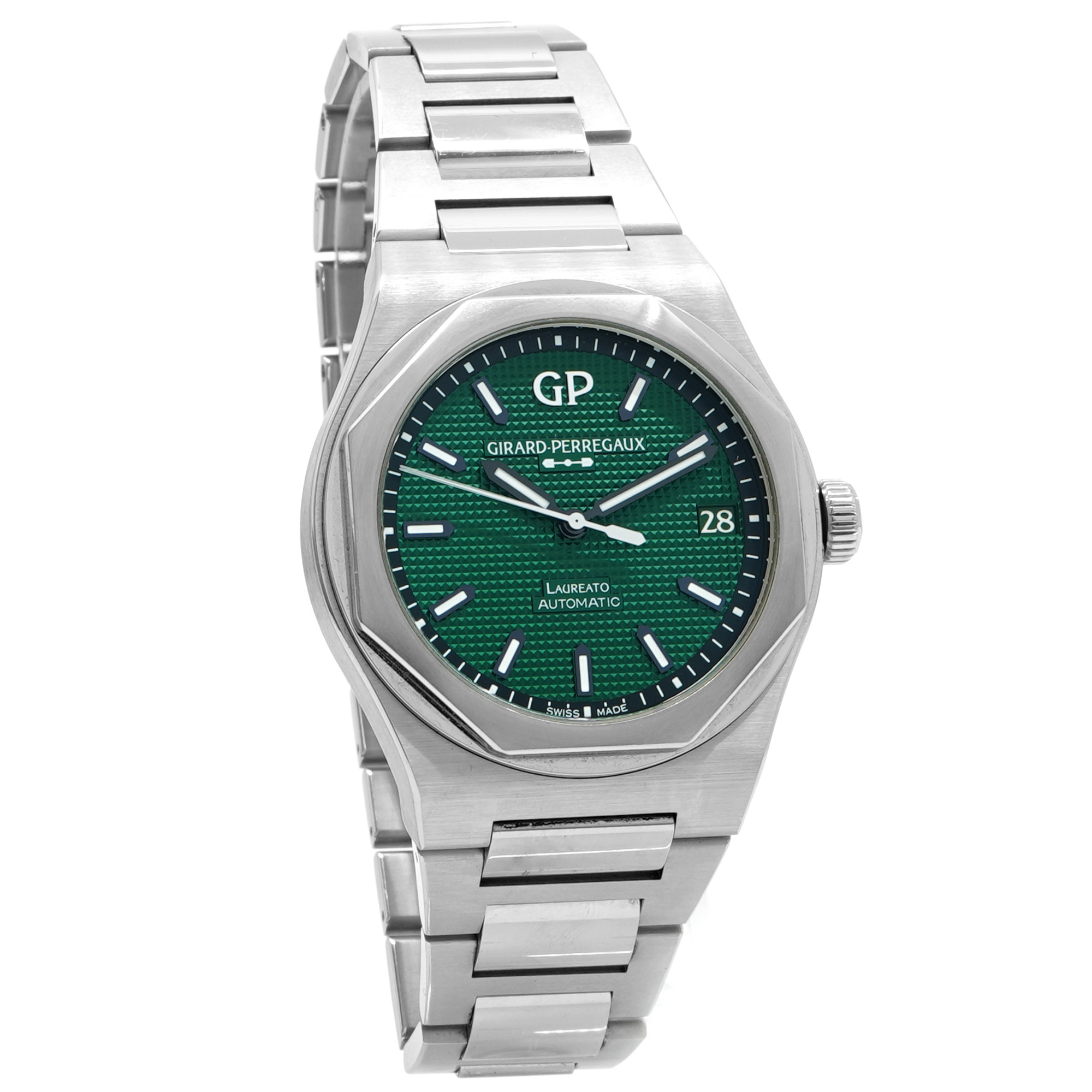 Girard Perregaux Laureato 42mm *Green Dial* 81010 - Inventory 8675