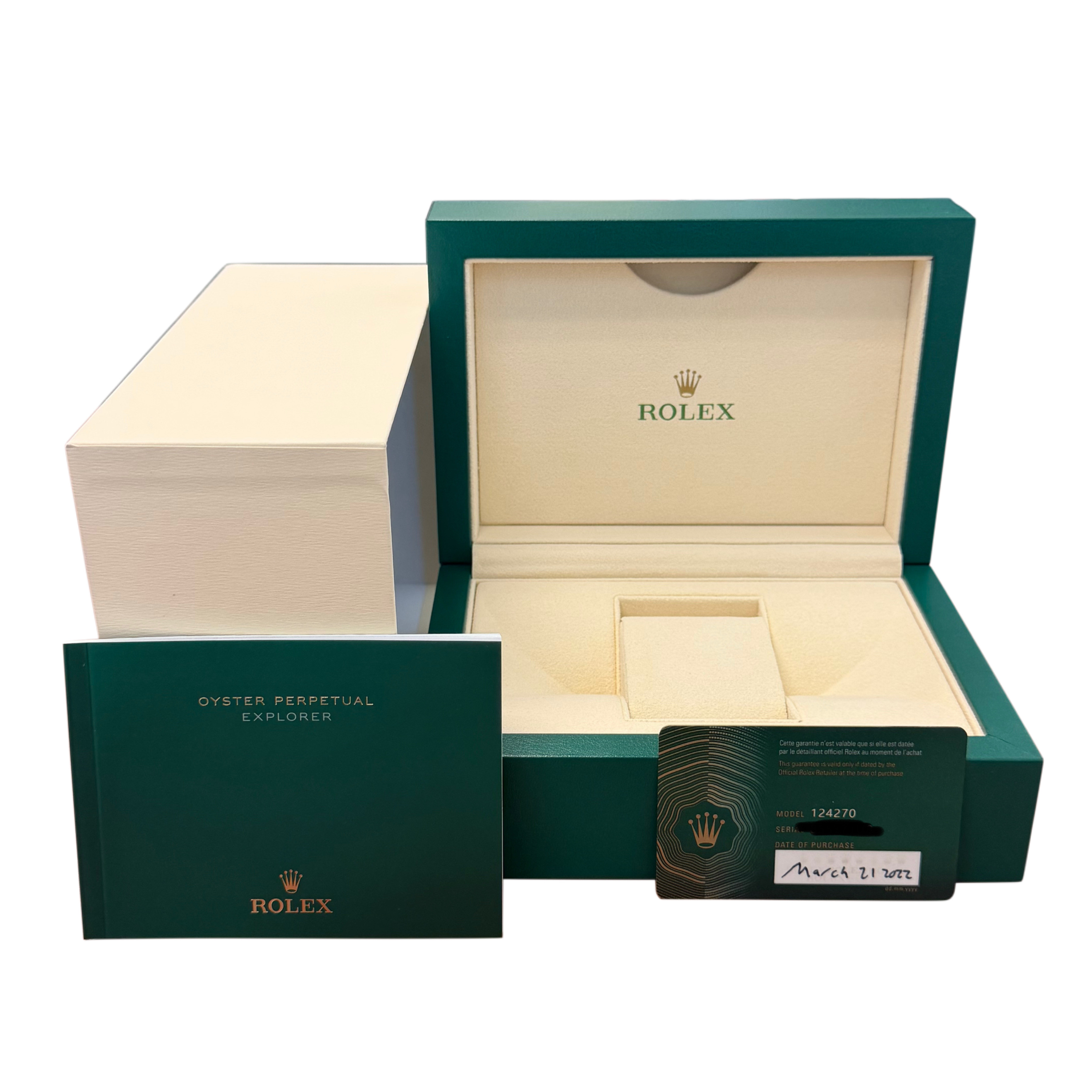 超レア　ROLEX 正規販売店用大型ディスプレイ　新品 Rolex Explorer 36 124270 - Inventory 8793 - DelrayWatch.com