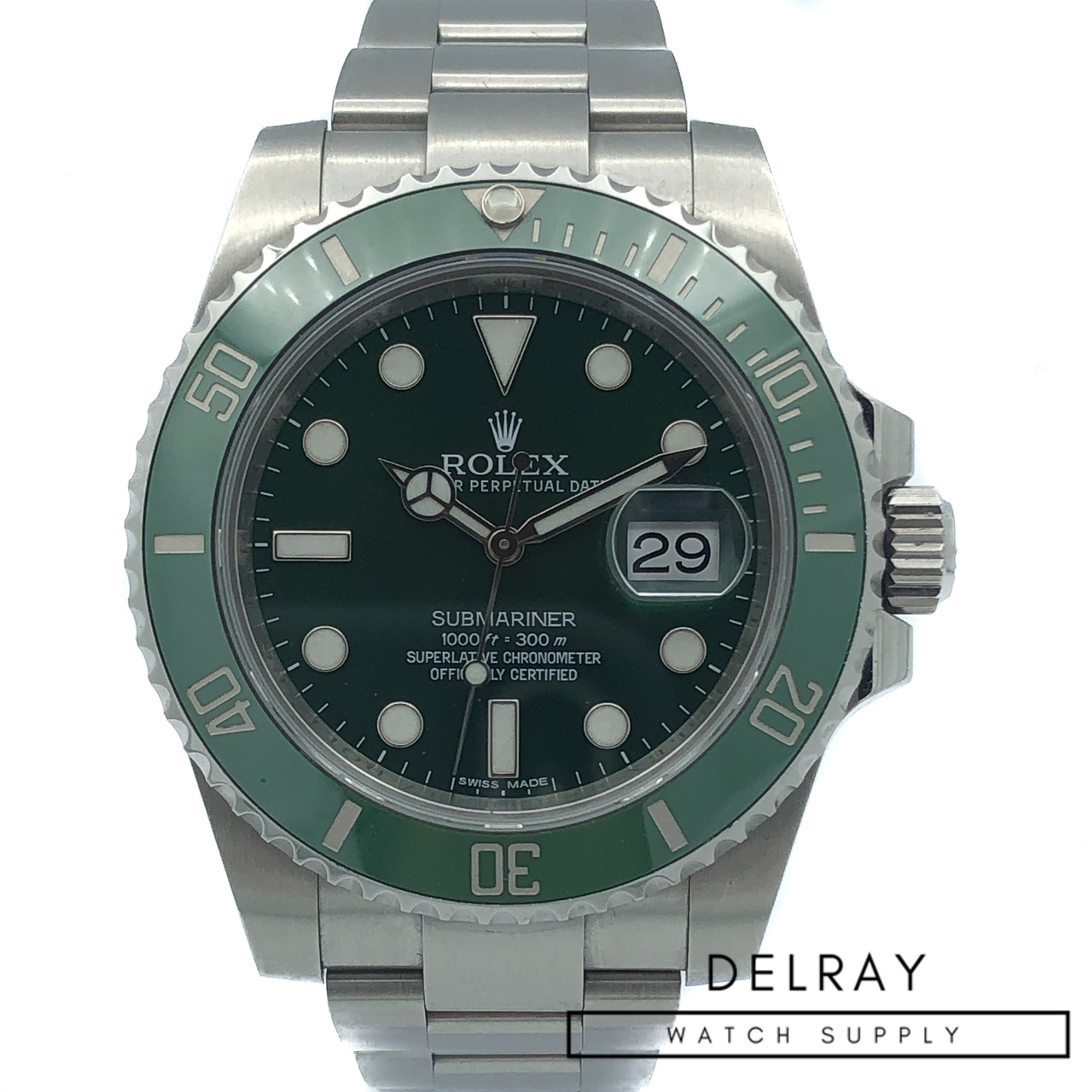 Rolex Submariner Hulk Green Dial Bezel Steel Watch 116610LV