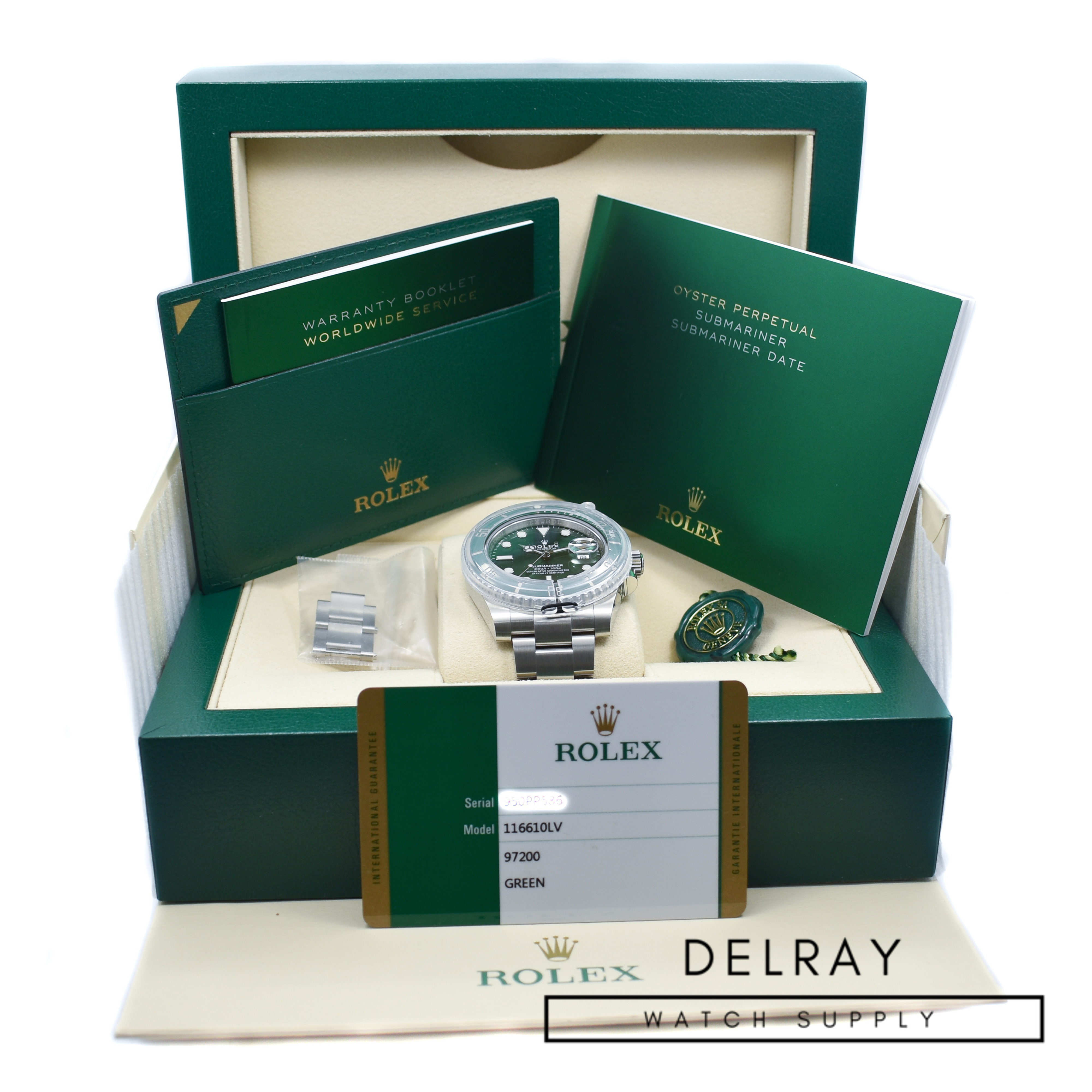 Rolex Submariner Date 116610LV Green Hulk Preowned 2018 Full Set