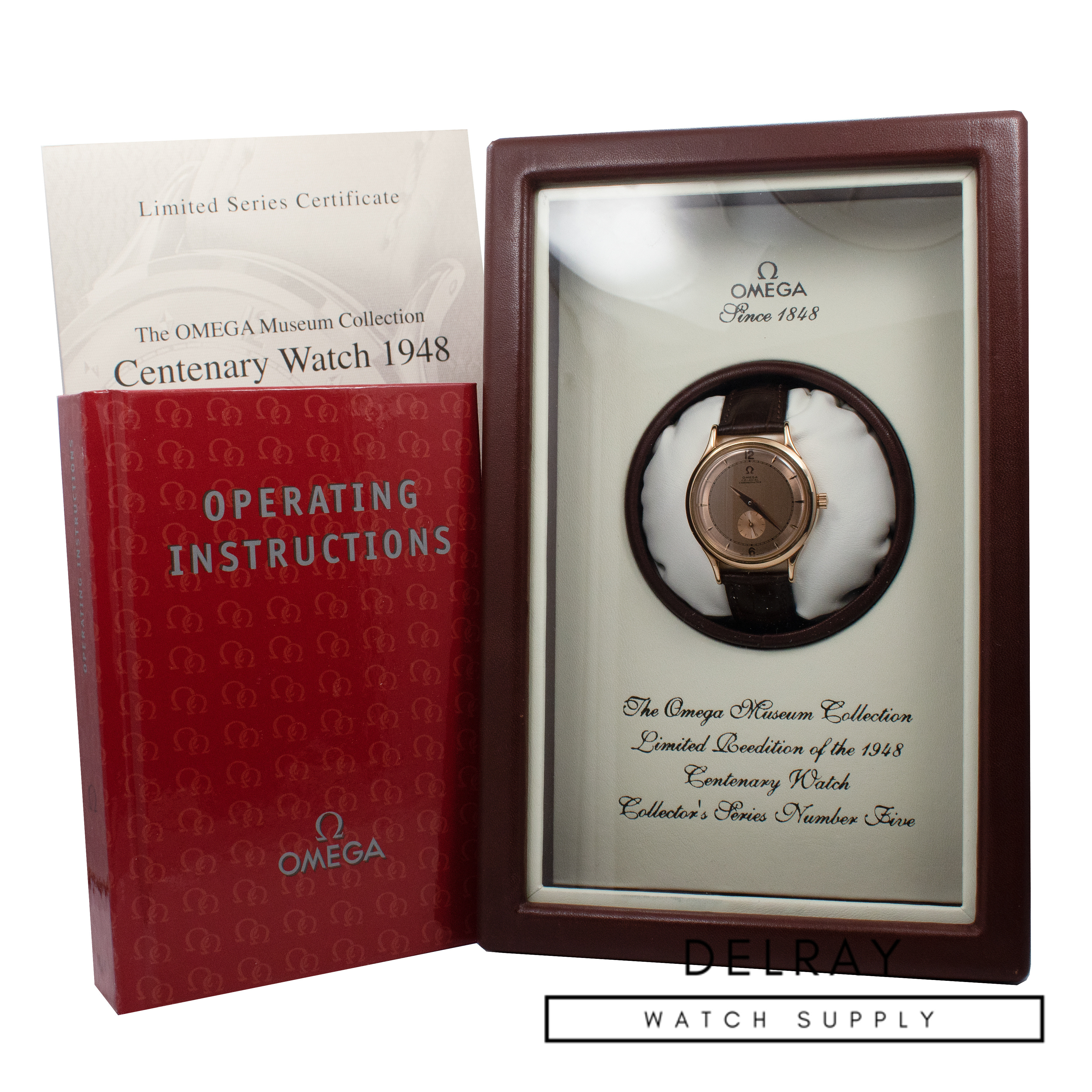 Omega Co-Axial Seamaster Museum Collection Centenary 1948 Salmon