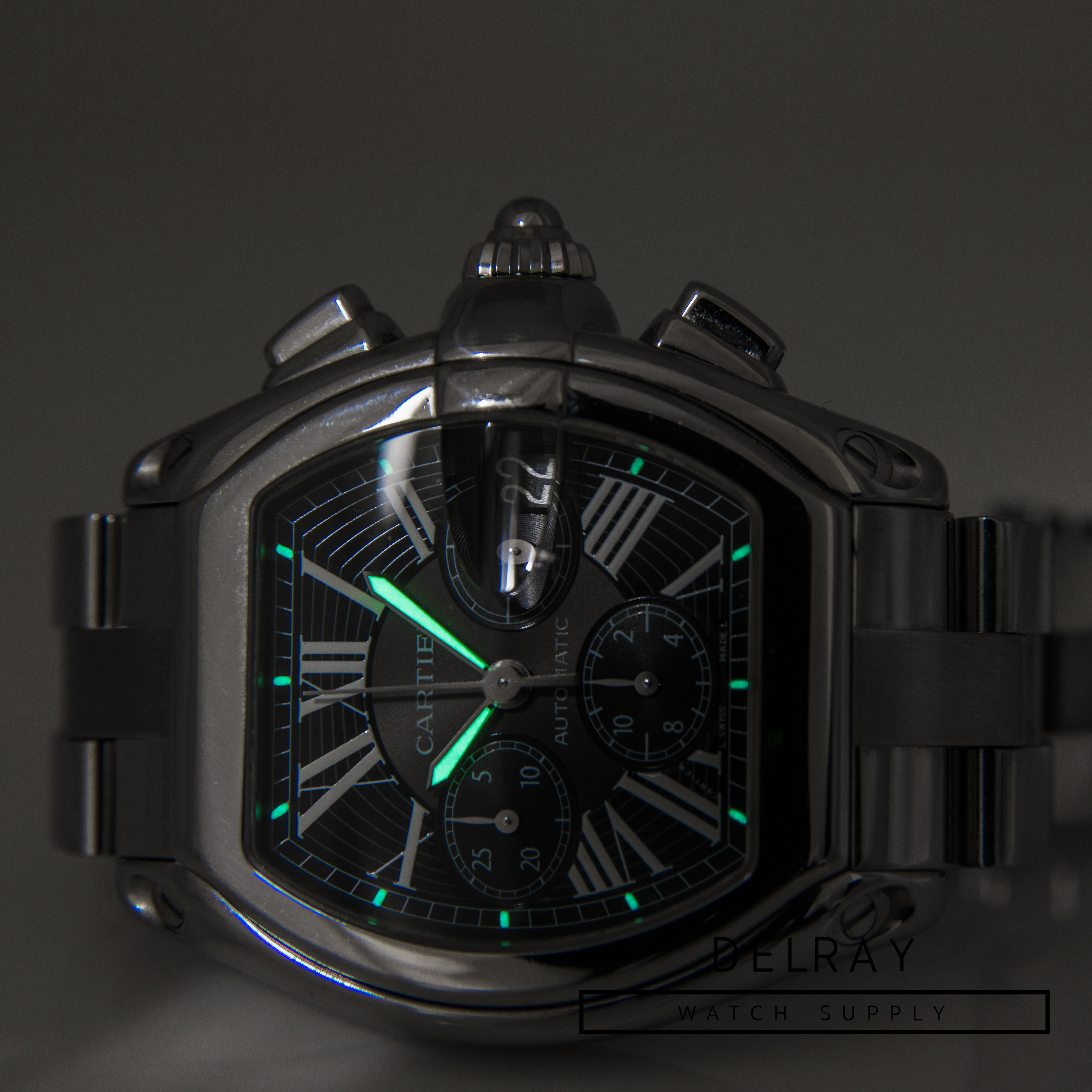 Cartier Roadster Chronograph Black Dial - DelrayWatch.com