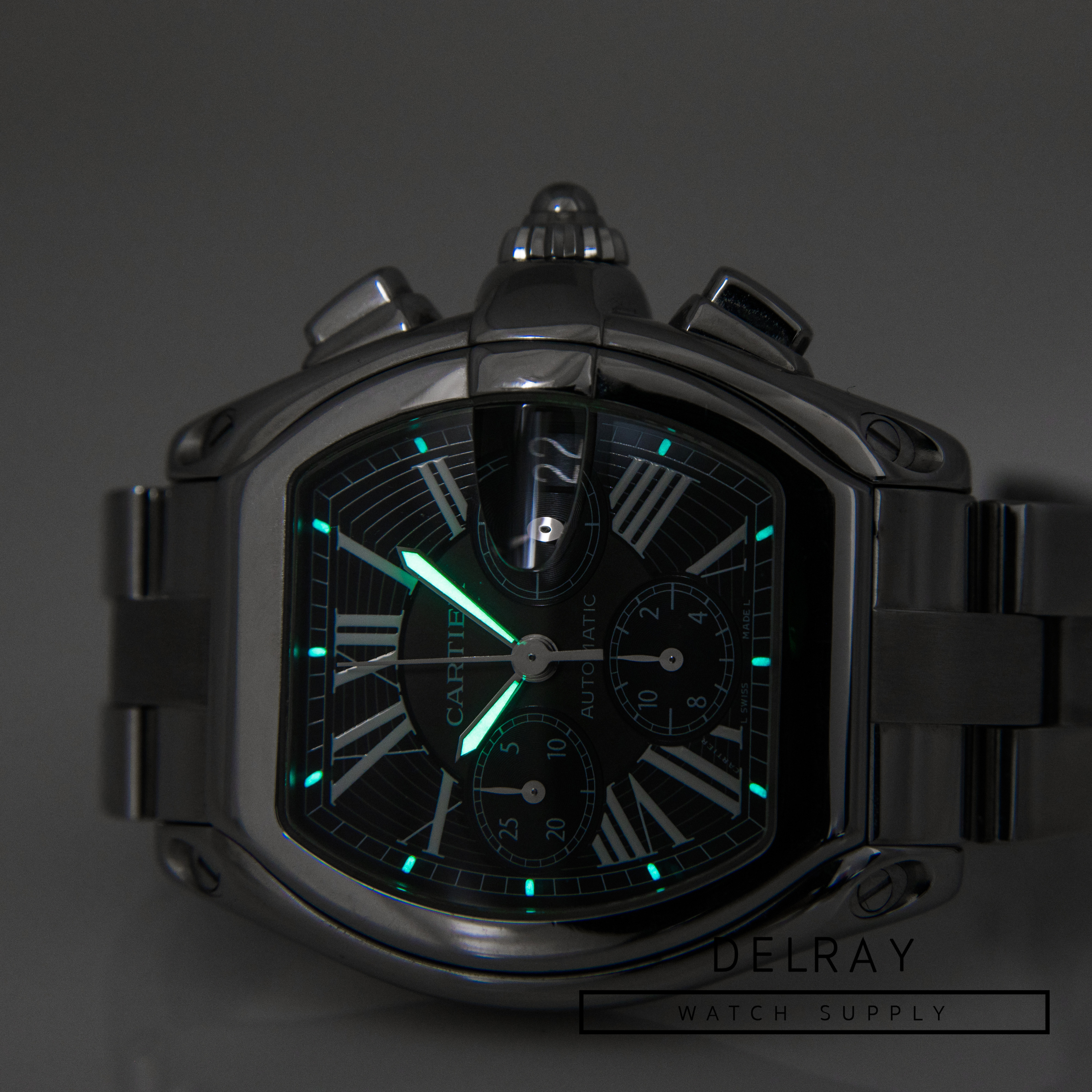 Cartier Roadster Chronograph Black Dial - DelrayWatch.com