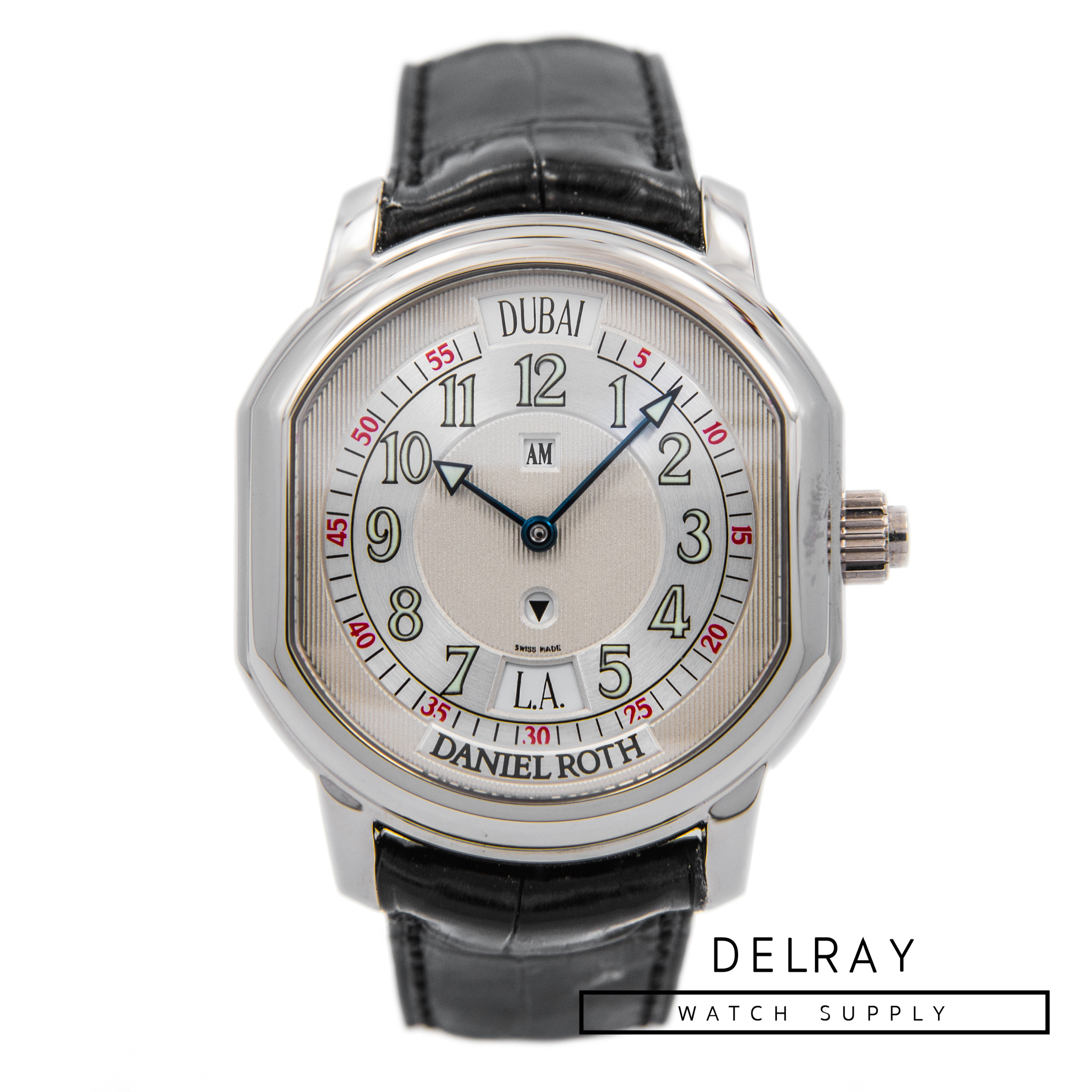 Daniel Roth Metropolitan World Time 18K White Gold - DelrayWatch.com