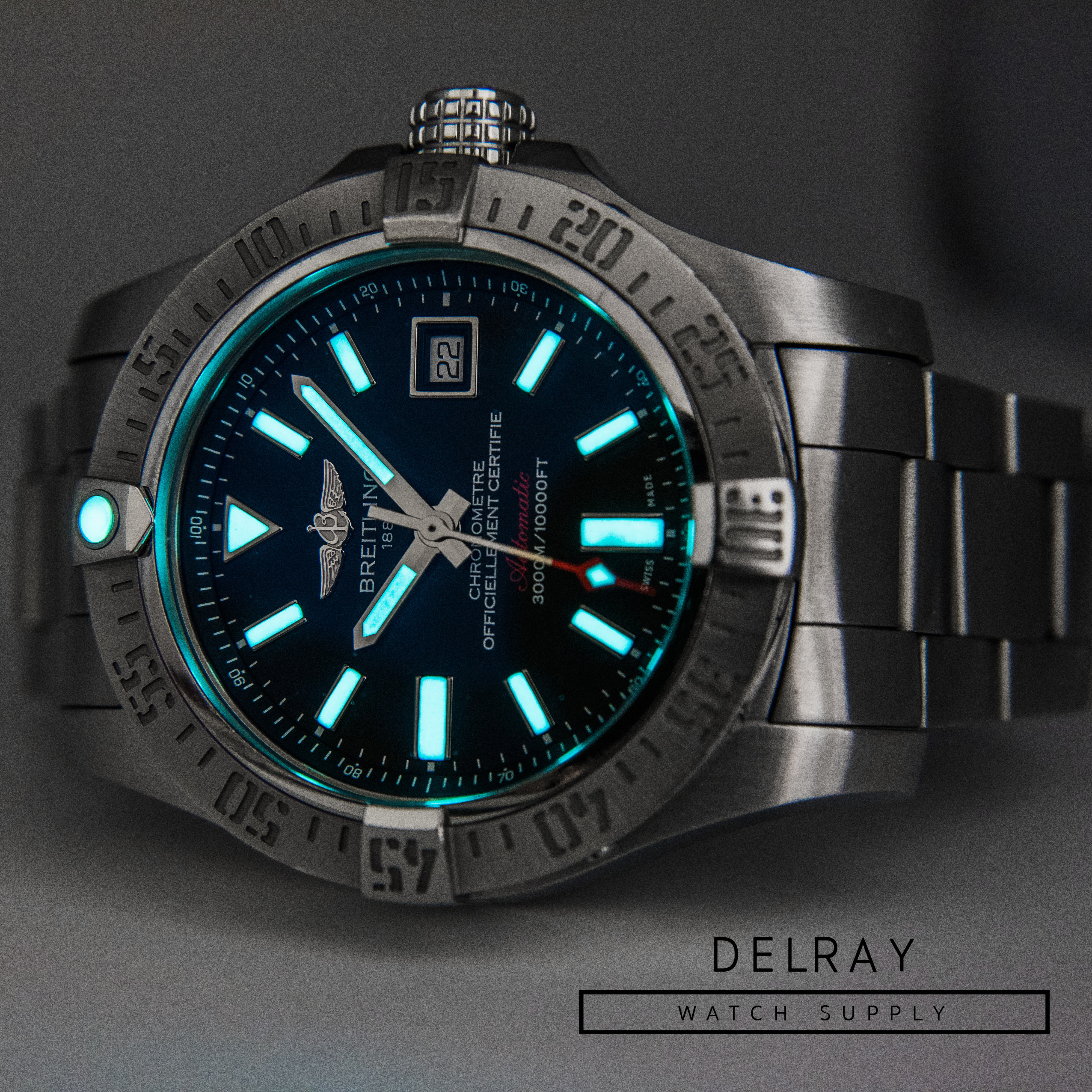Breitling Avenger II Seawolf on Bracelet - DelrayWatch.com