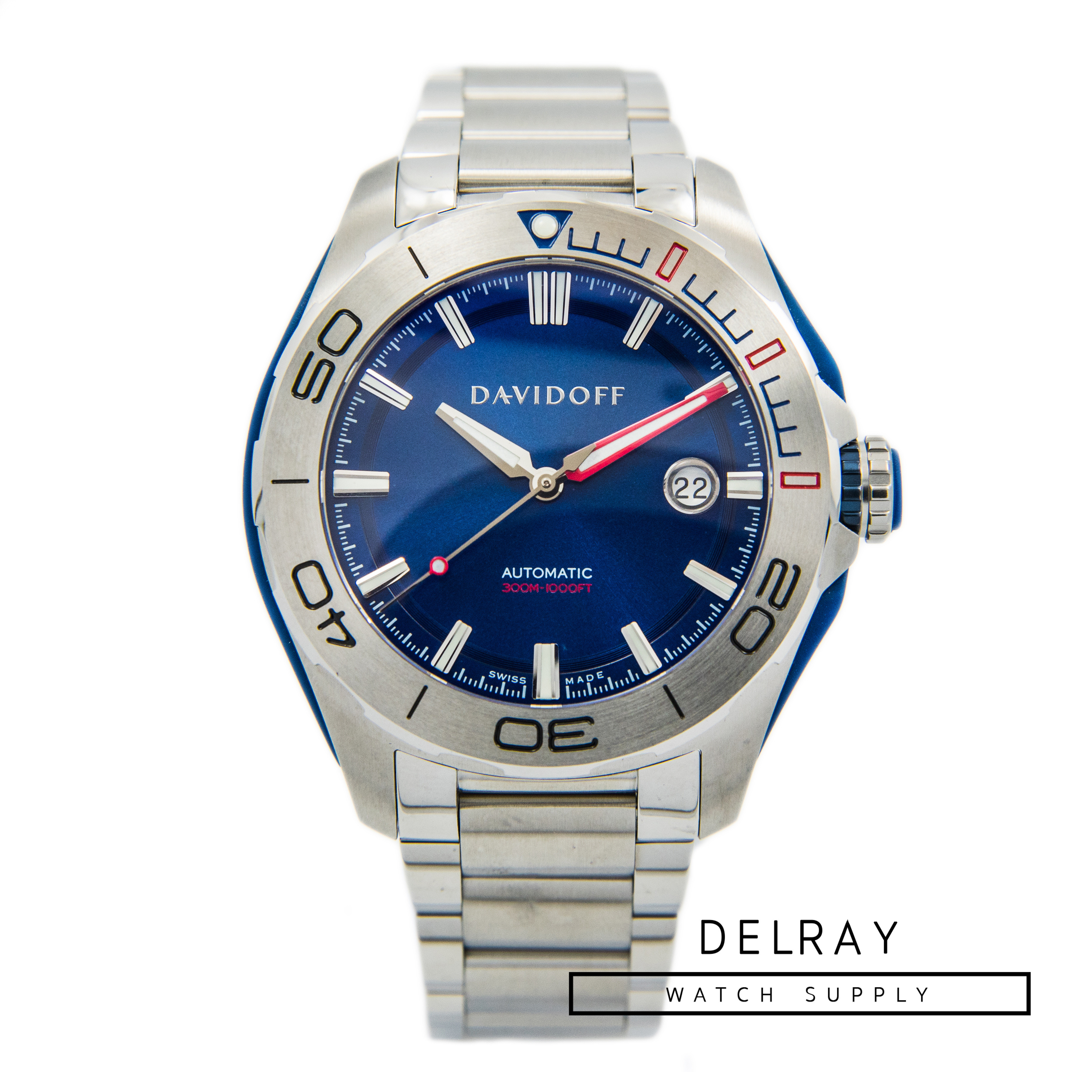 Davidoff Velocity Diver Blue Dial *UNWORN* - DelrayWatch.com