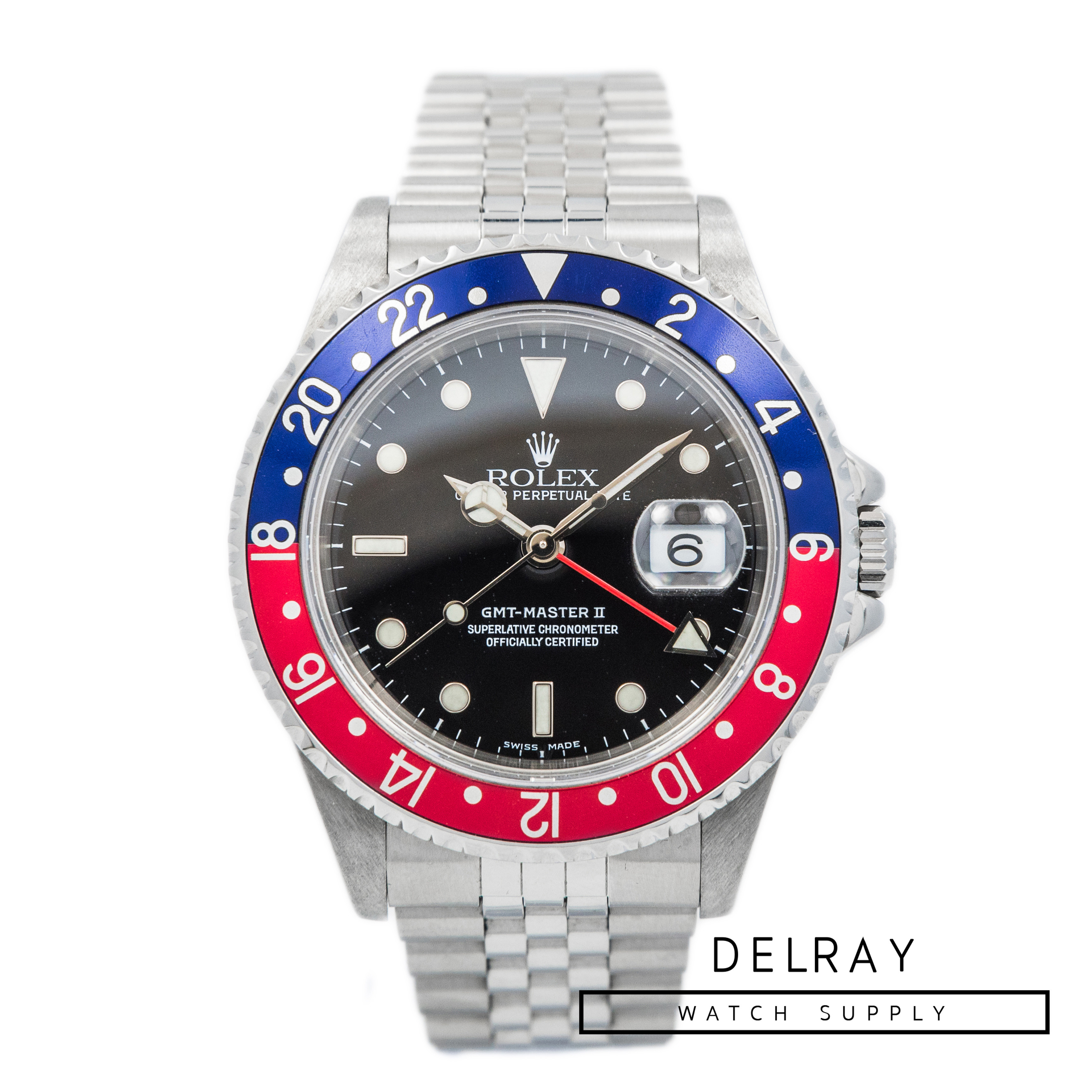 Rolex GMT Master 16710 Pepsi D Serial *Box and 2018 Service Papers
