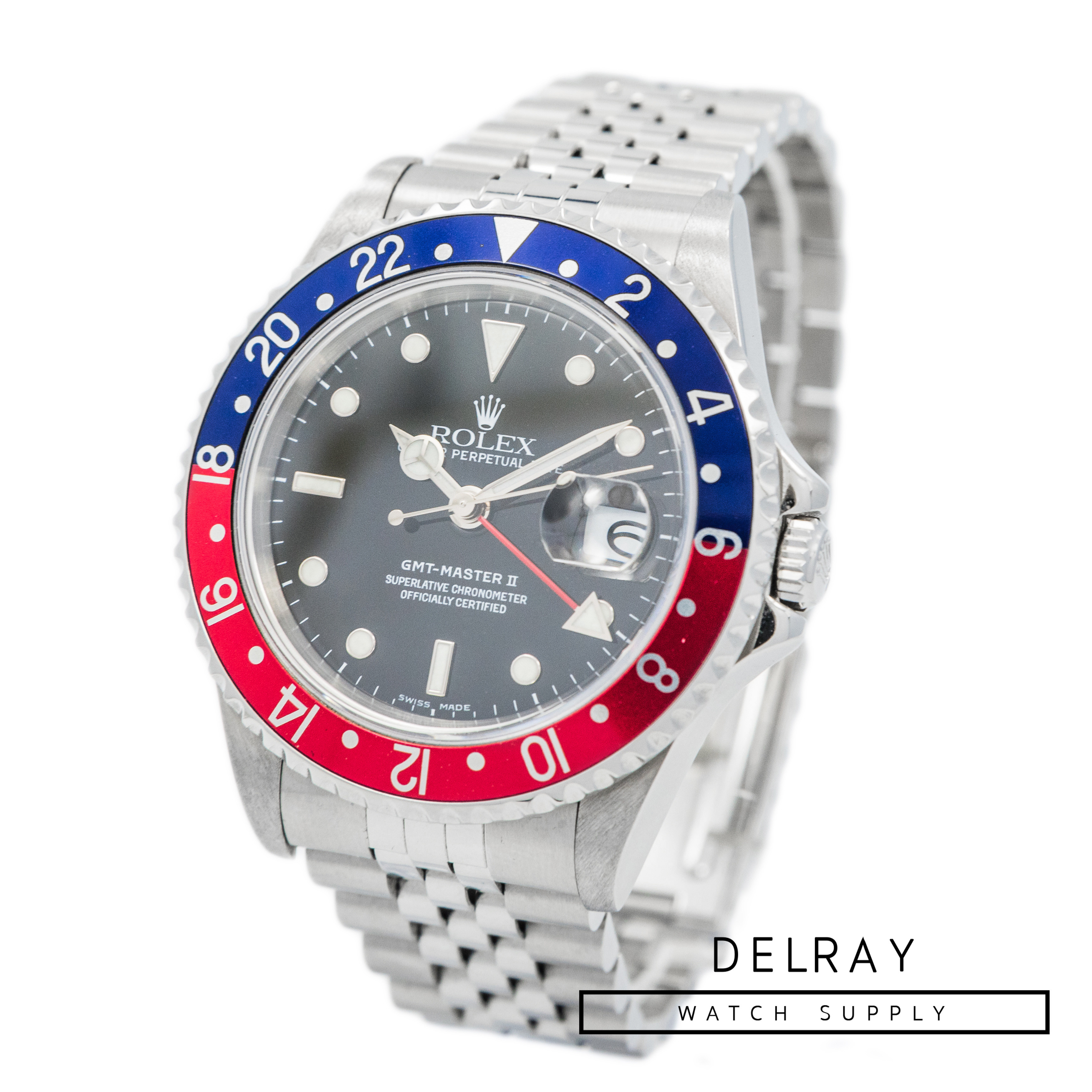 Rolex GMT Master 16710 Pepsi D Serial *Box and 2018 Service Papers