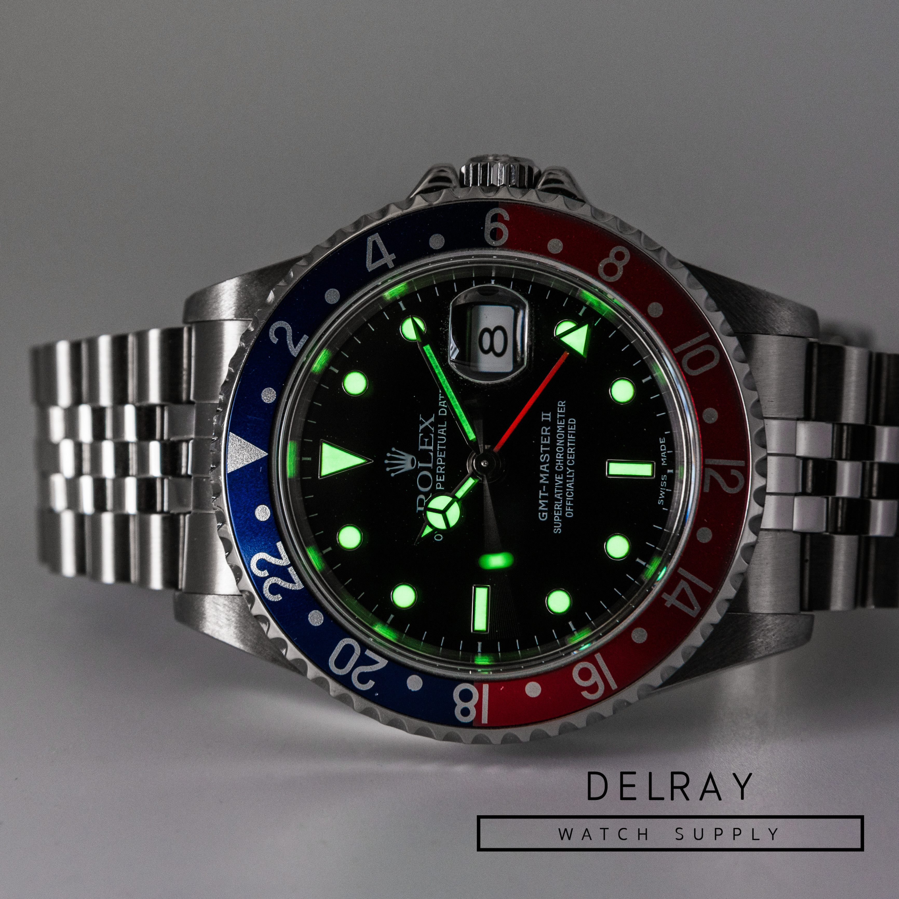 Rolex GMT Master 16710 Pepsi D Serial *Box and 2018 Service Papers