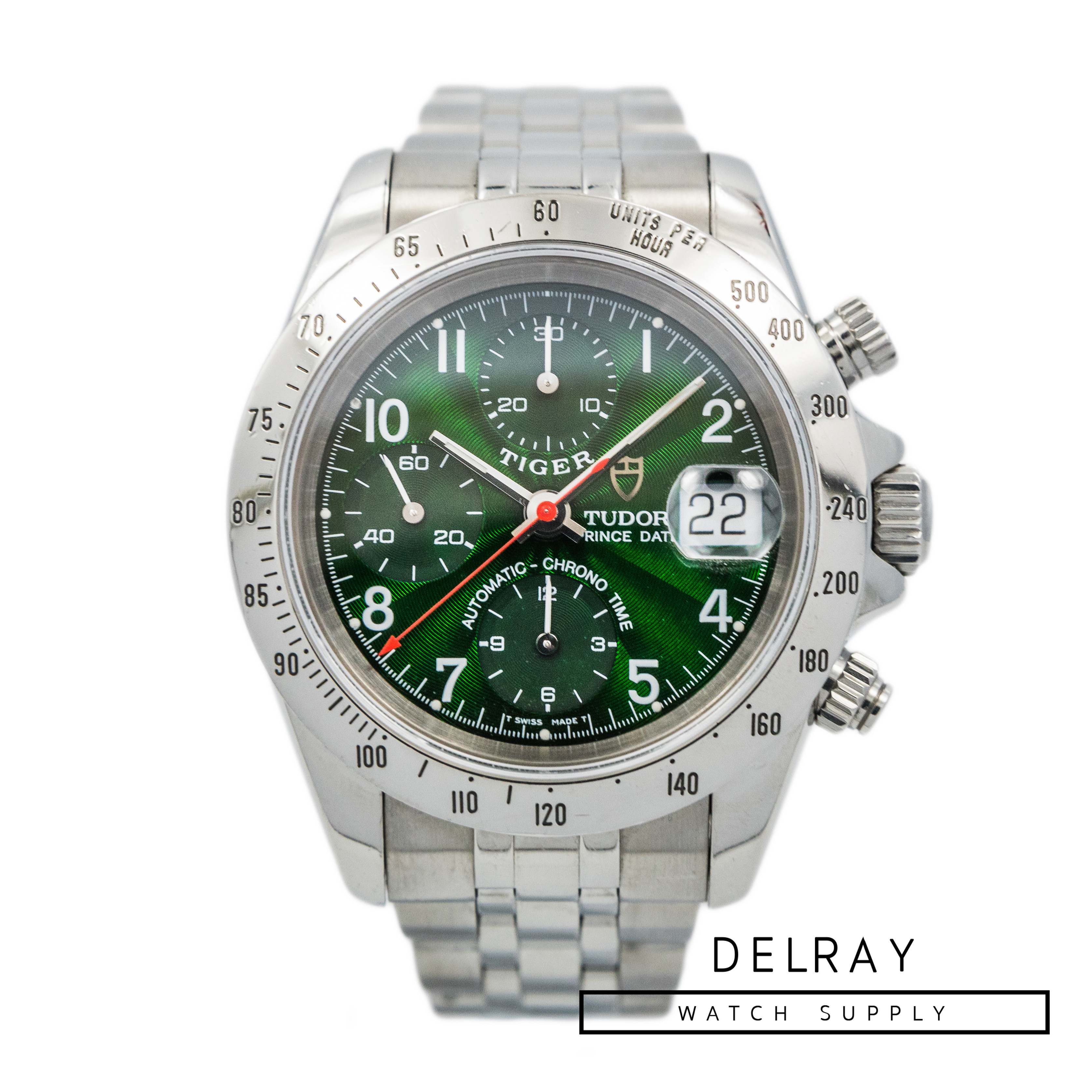 Tudor Tiger Prince Chronograph 79280P Green Dial *Rare