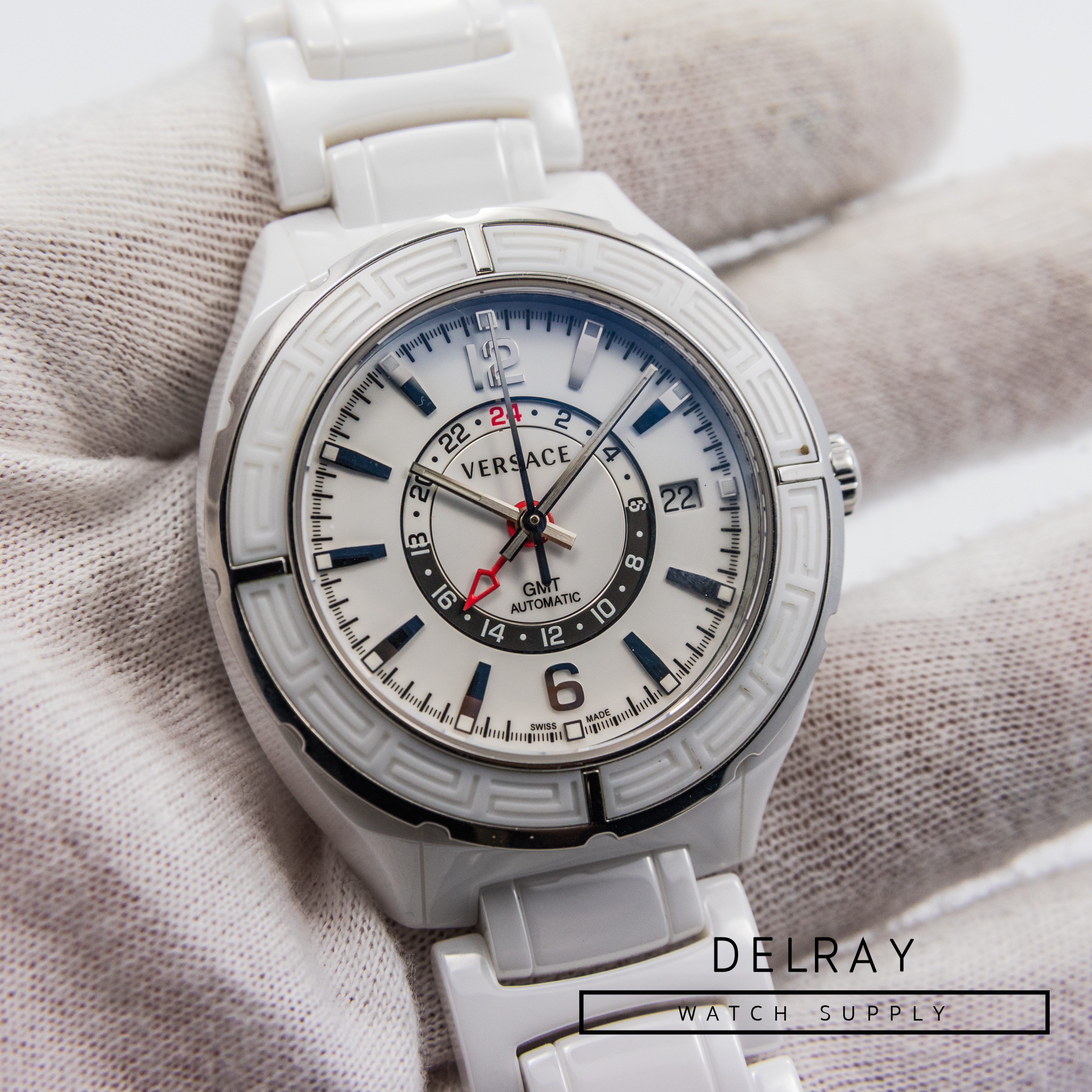 Versace DV One GMT White Ceramic *UNWORN* - DelrayWatch.com