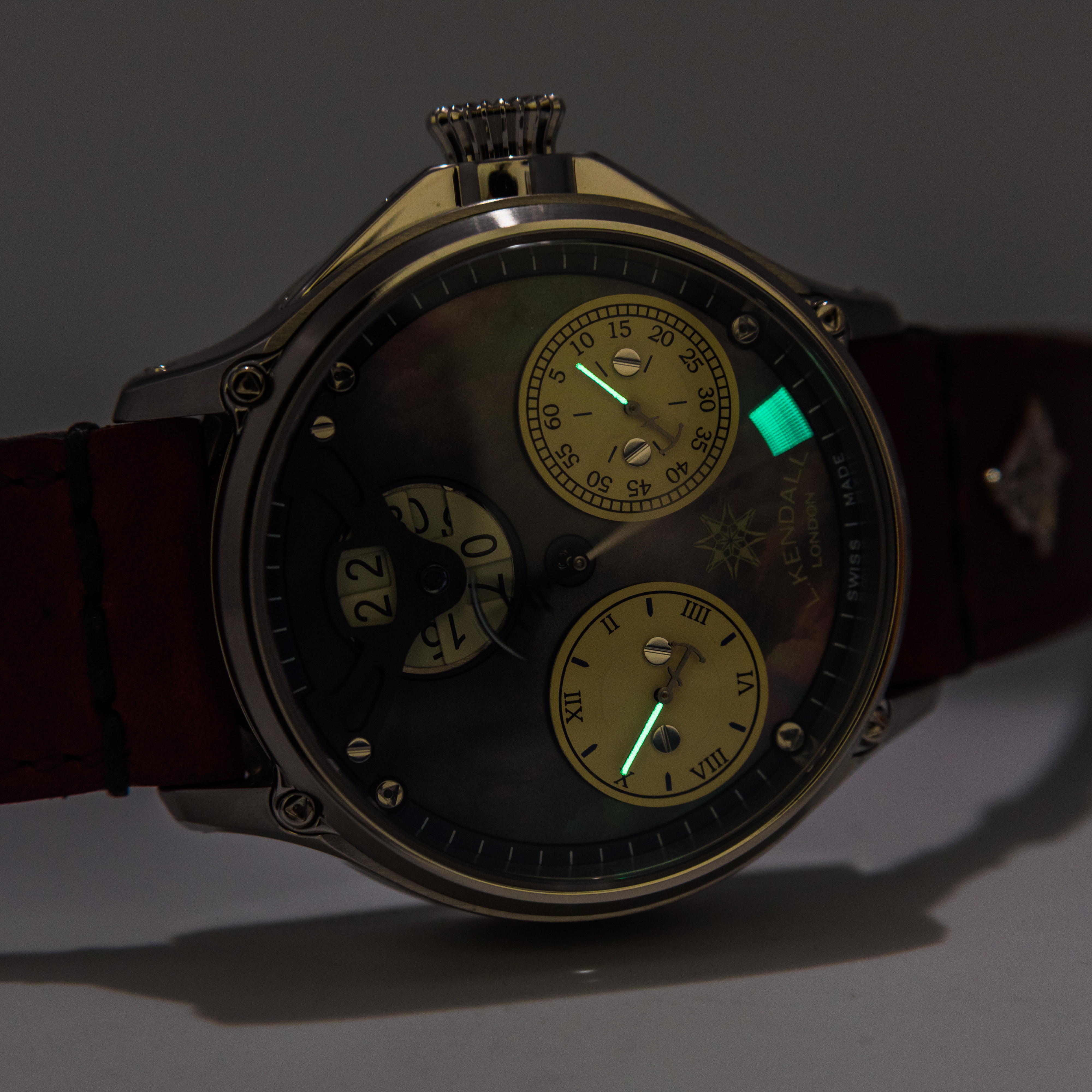 L. Kendall K6 Large Date *Black MOP Dial* - DelrayWatch.com