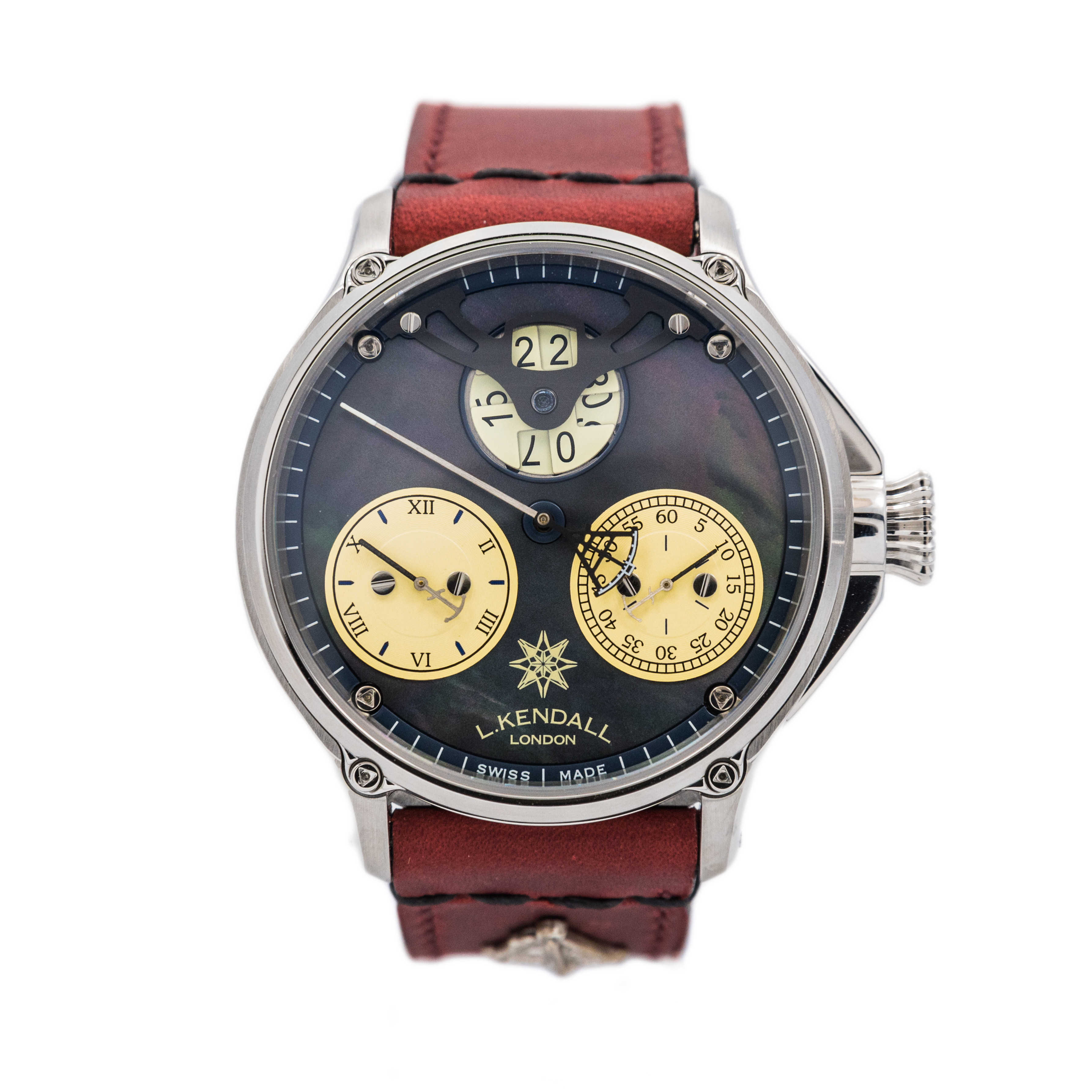 L. Kendall K6 Large Date *Luminous Black MOP Dial* - DelrayWatch.com