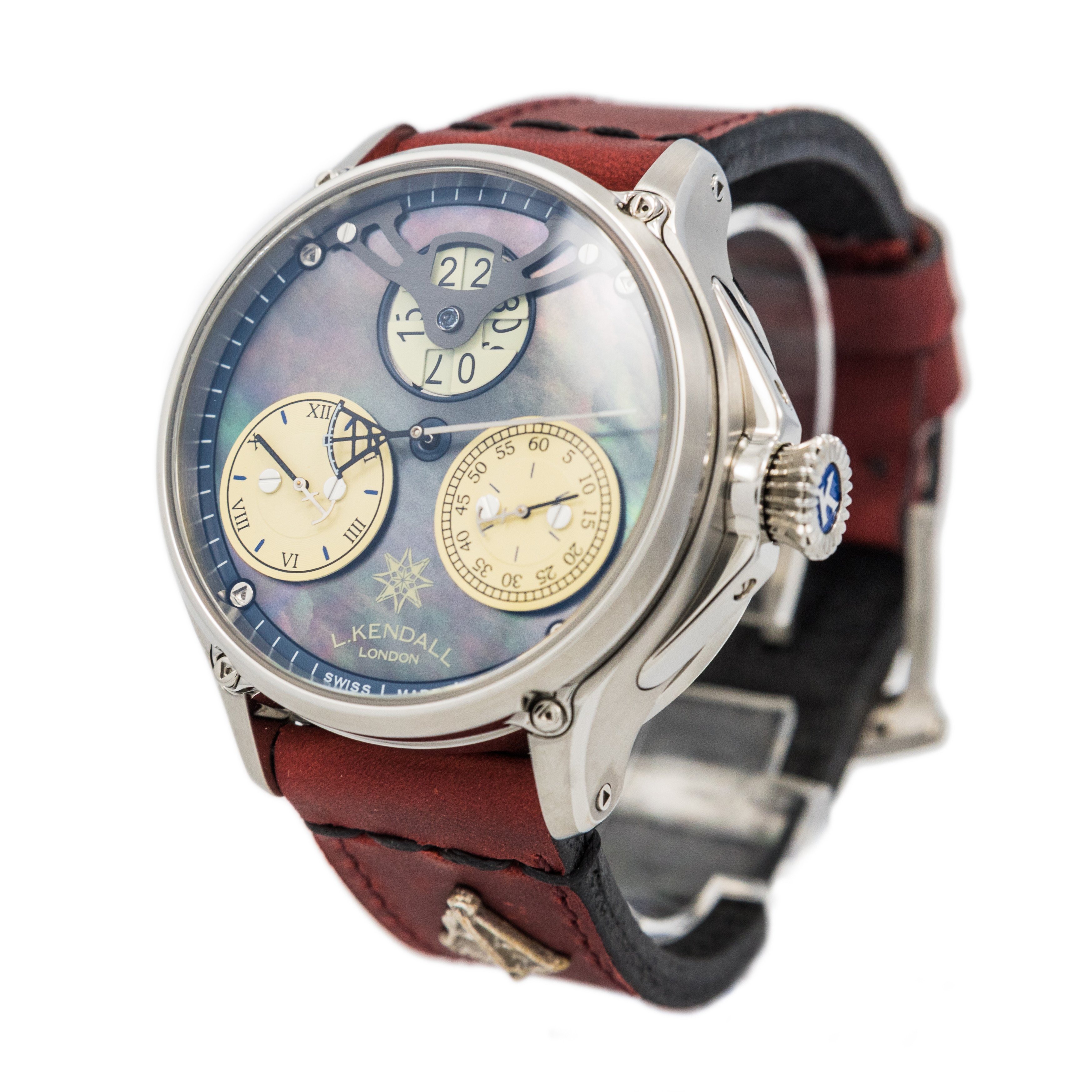 L. Kendall K6 Large Date *Luminous Black MOP Dial* - DelrayWatch.com