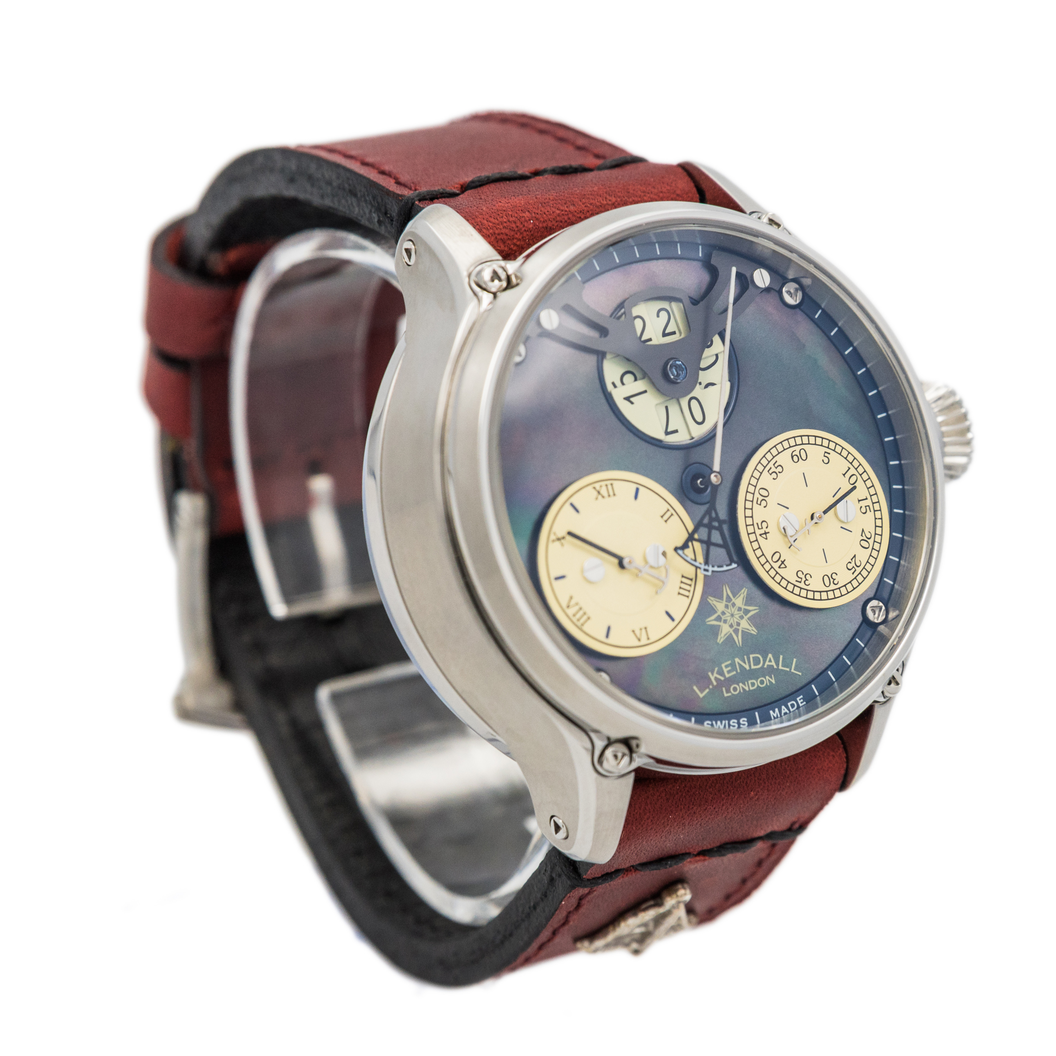 L. Kendall K6 Large Date *Luminous Black MOP Dial* - DelrayWatch.com