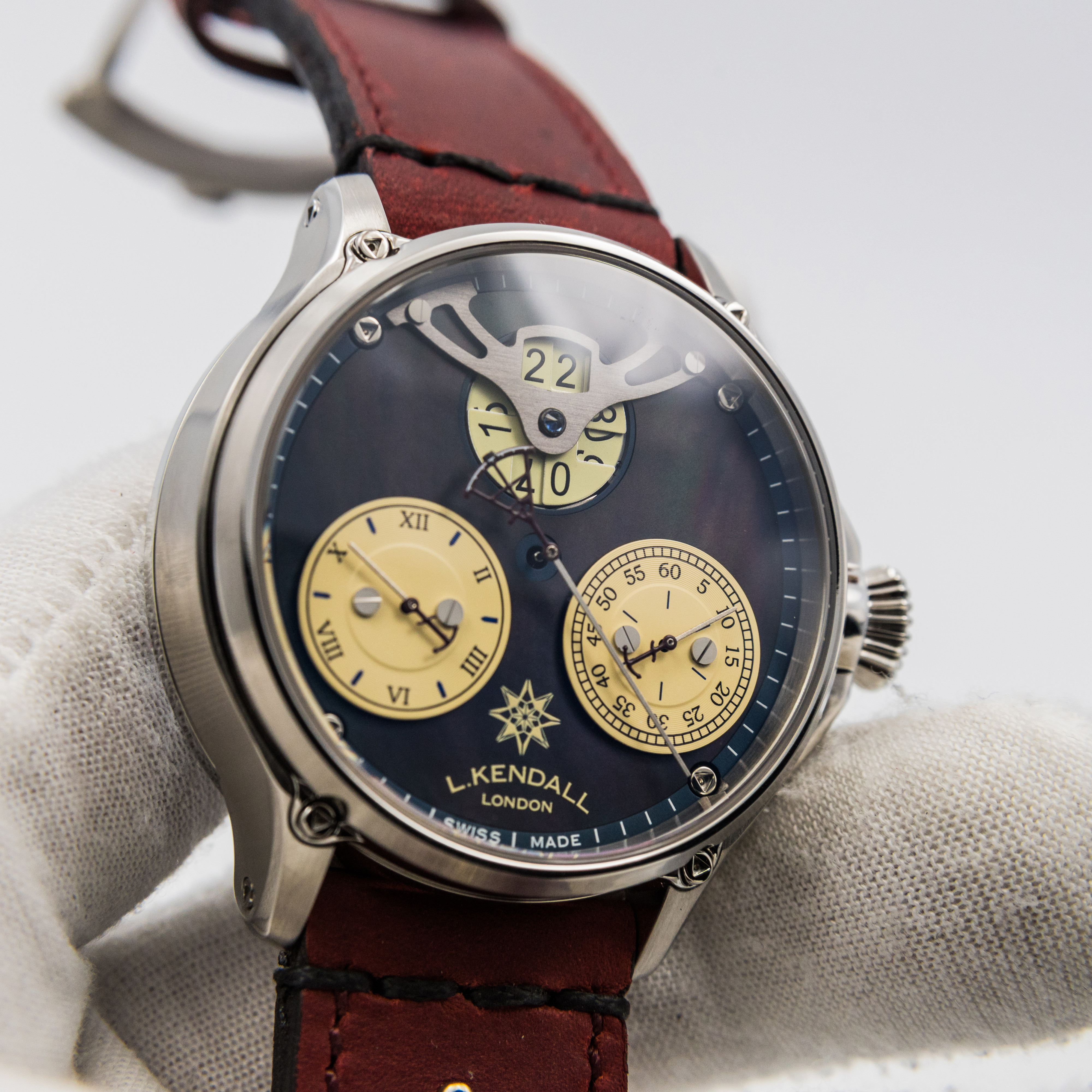 L. Kendall K6 Large Date *Luminous Black MOP Dial* - DelrayWatch.com