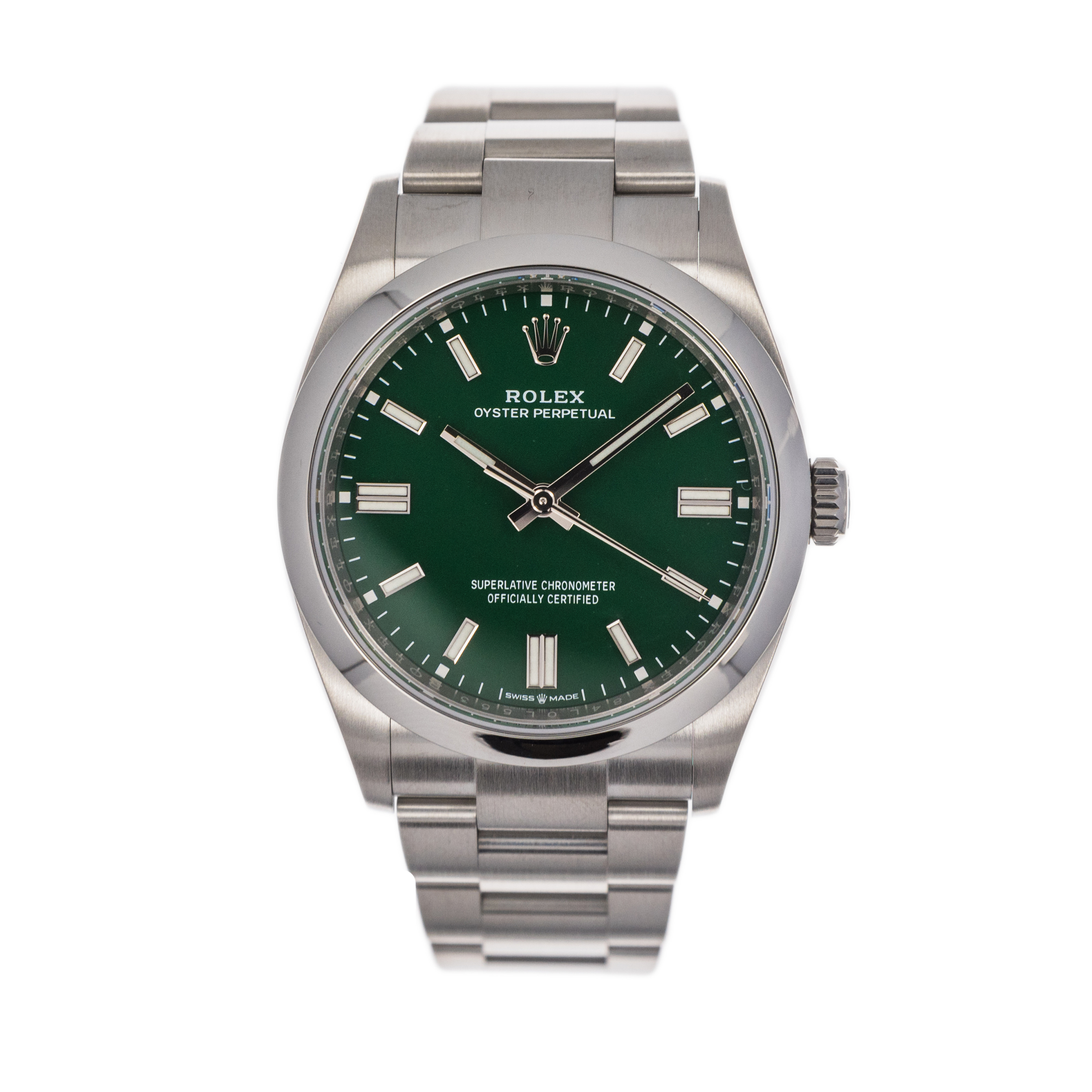 Descent Dental Lada Rolex Oyster Perpetual 36 126000 *UNWORN* *Green Dial* - DelrayWatch.com