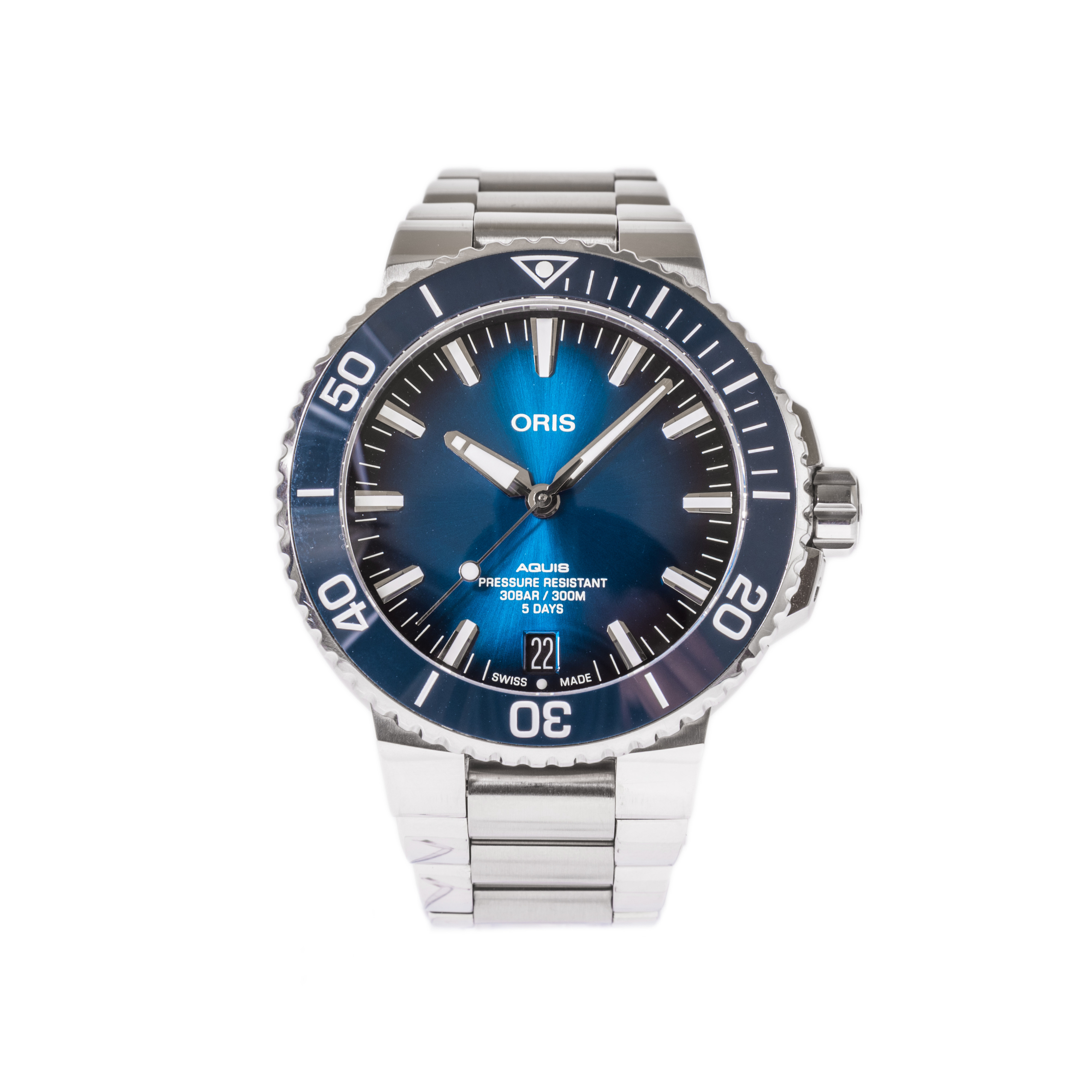 Oris Aquis Date Caliber 400 *Blue Dial* - DelrayWatch.com