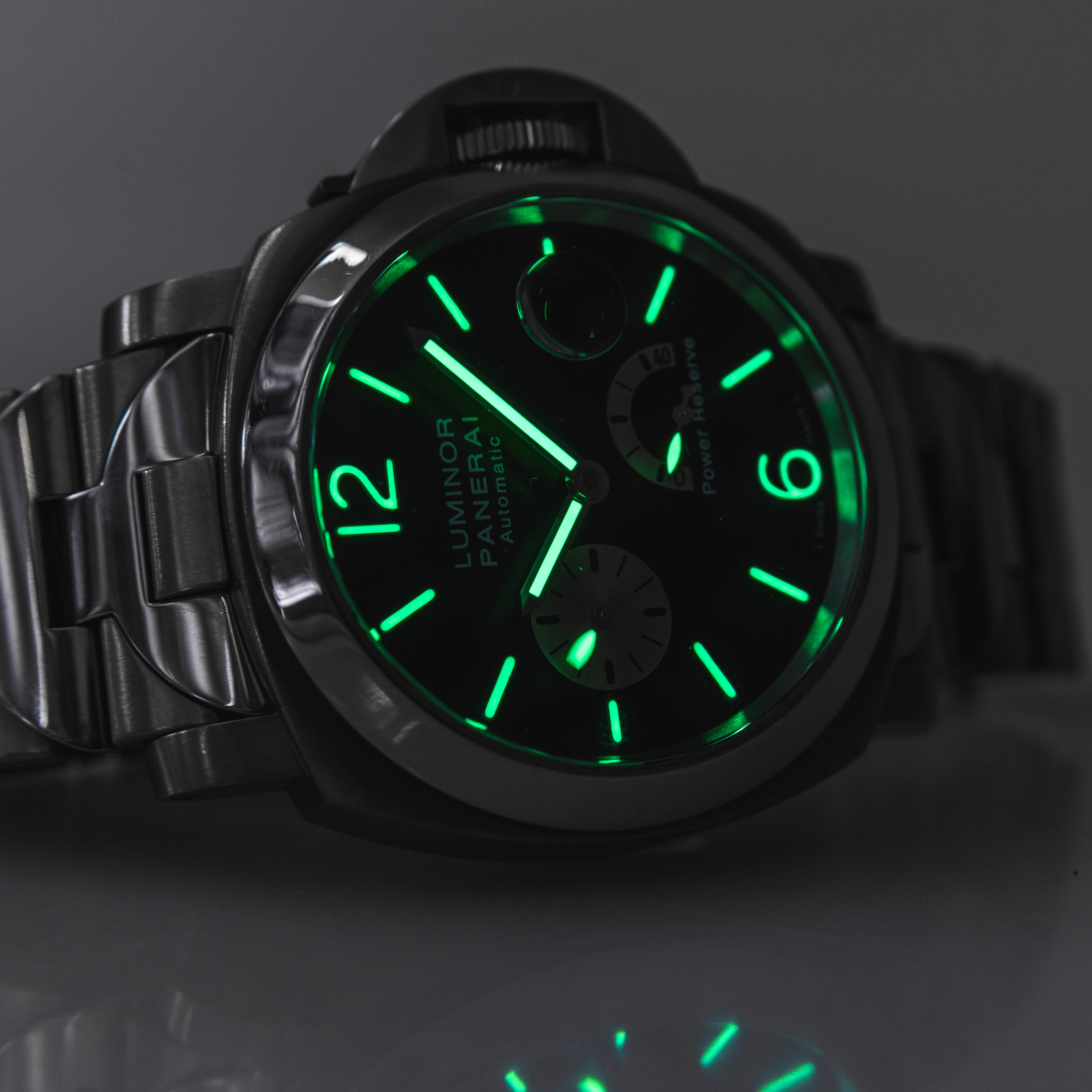 PANERAI Luminor PAM00171 Power reserve black Dial Automatic Men\'s Watch_905430 Panerai PAM 171 Luminor Power Reserve Black & Silver Dial  main image 4