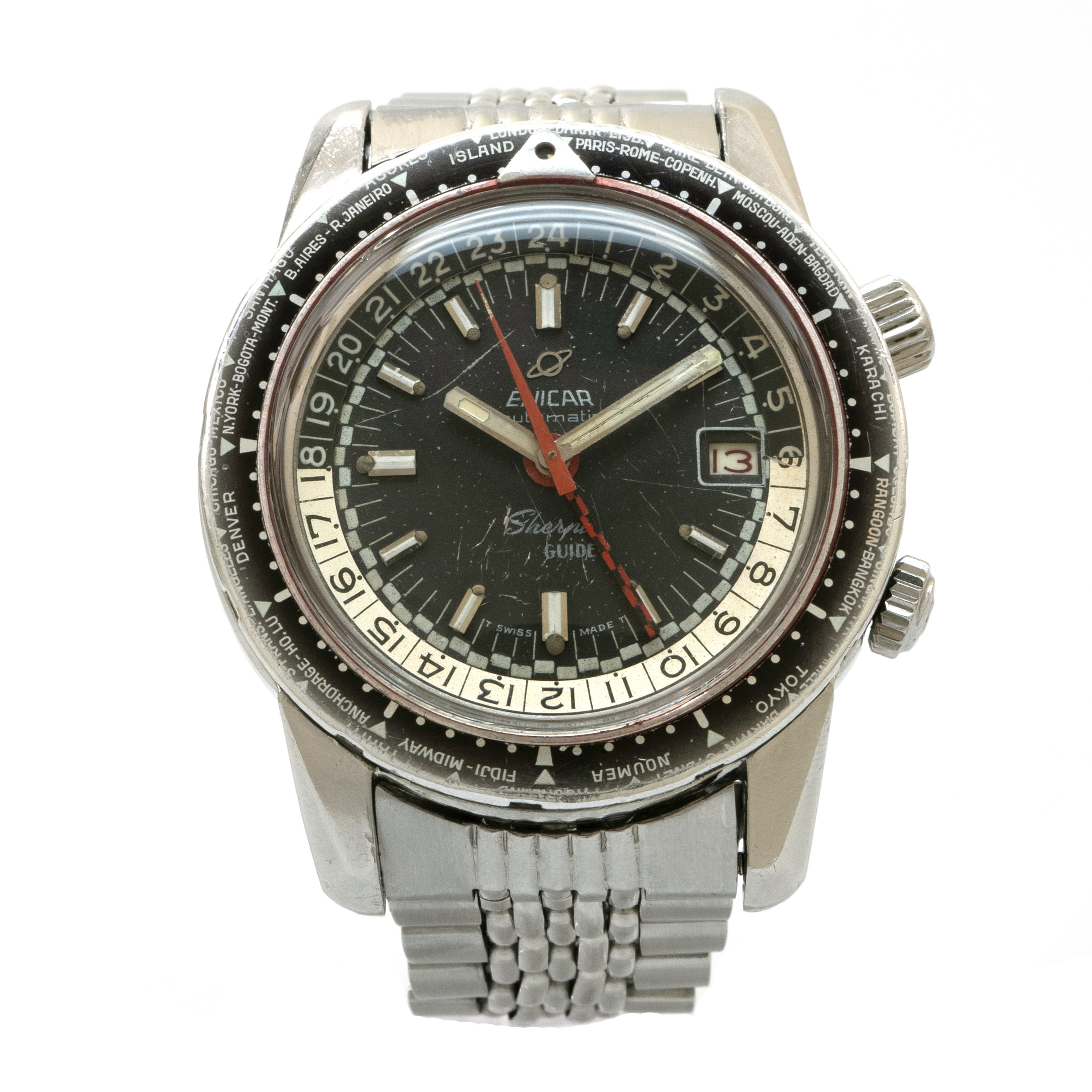 Enicar Sherpa Guide 600 GMT - Inventory 3420 - DelrayWatch.com