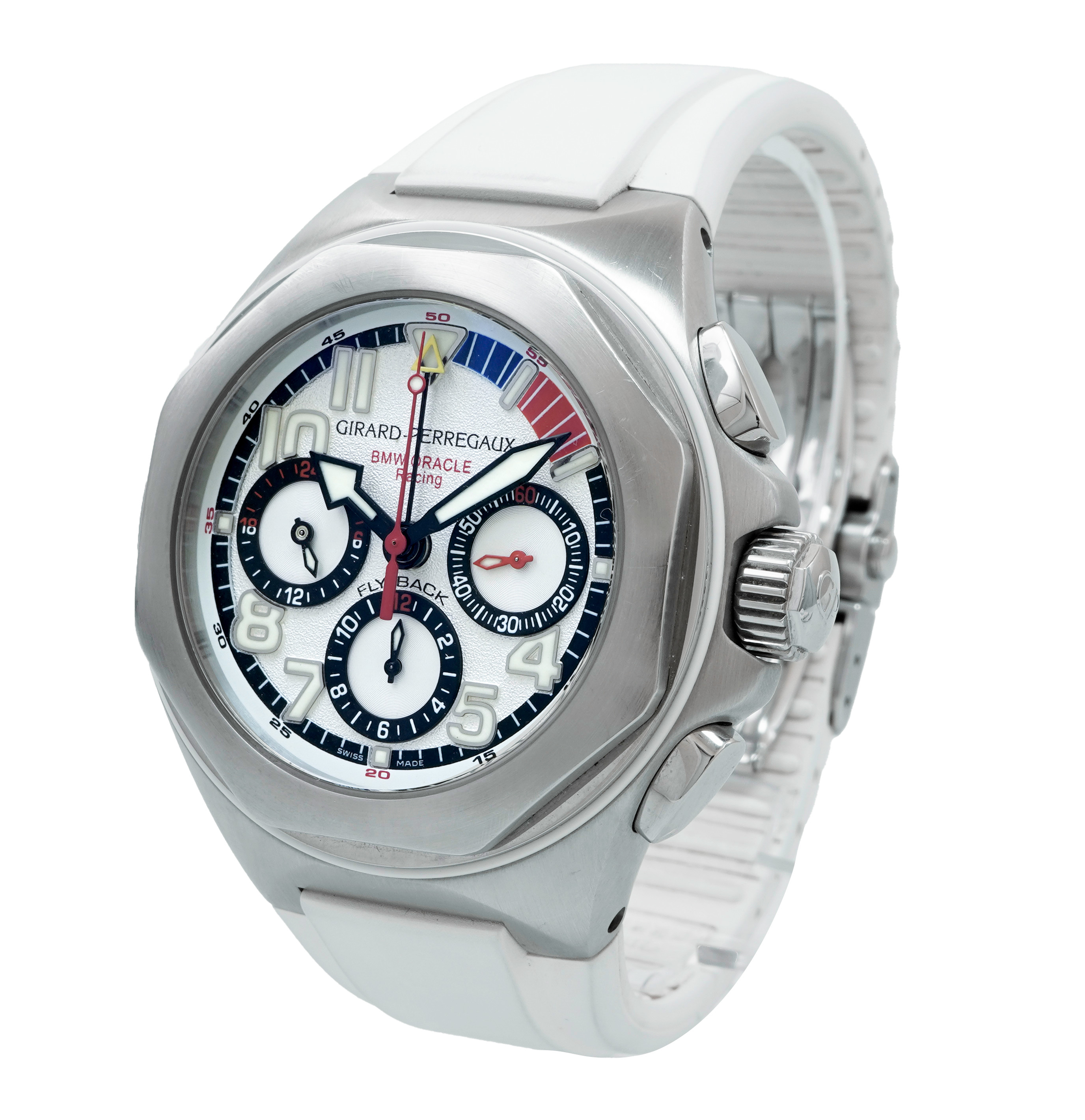 no.0038 French Diskとクラックメノウ Girard-Perregaux Laureato BMW Oracle 80175 *Limited edition