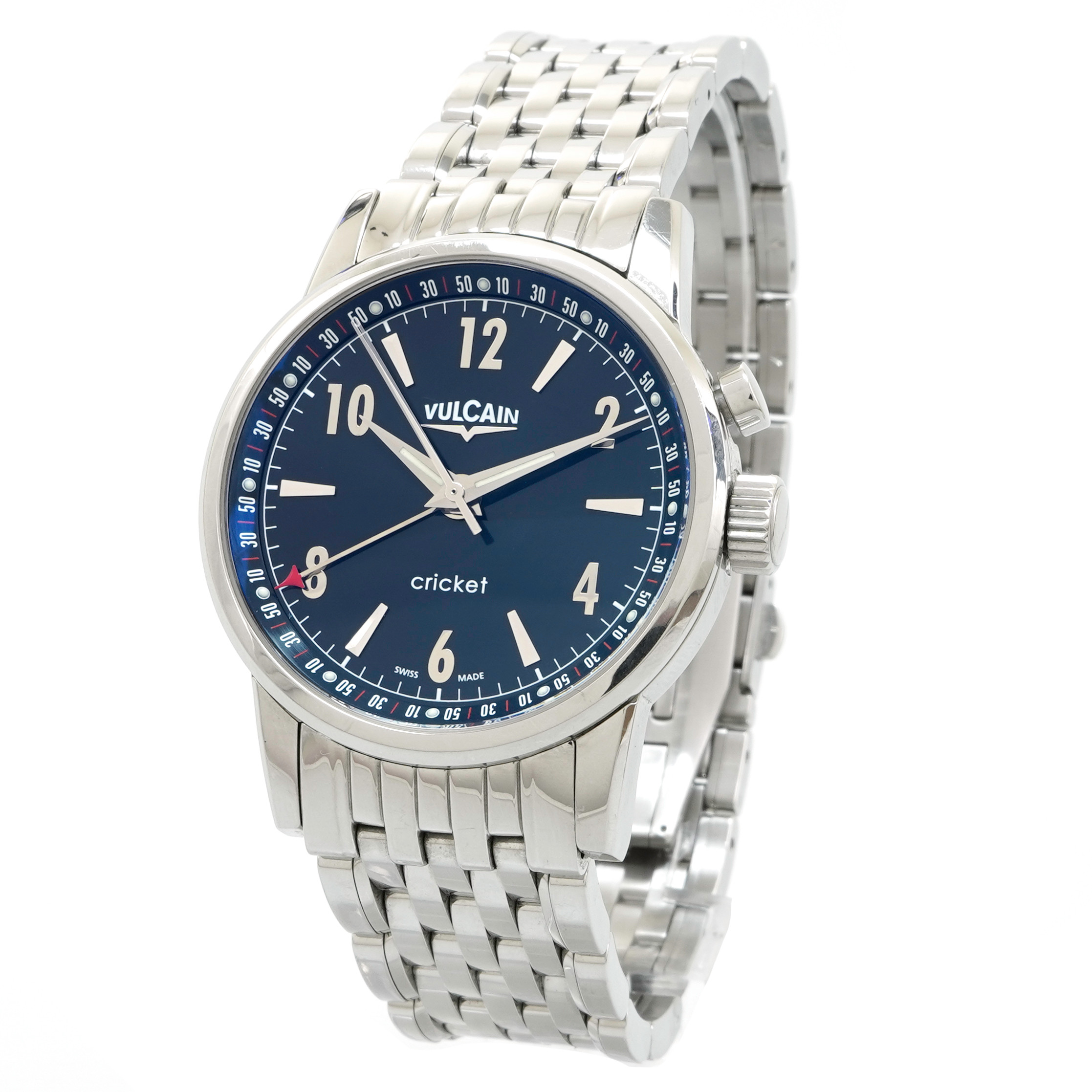 Vulcain Cricket Classic 1951 Alarm - *Blue Dial* - Inventory 3810