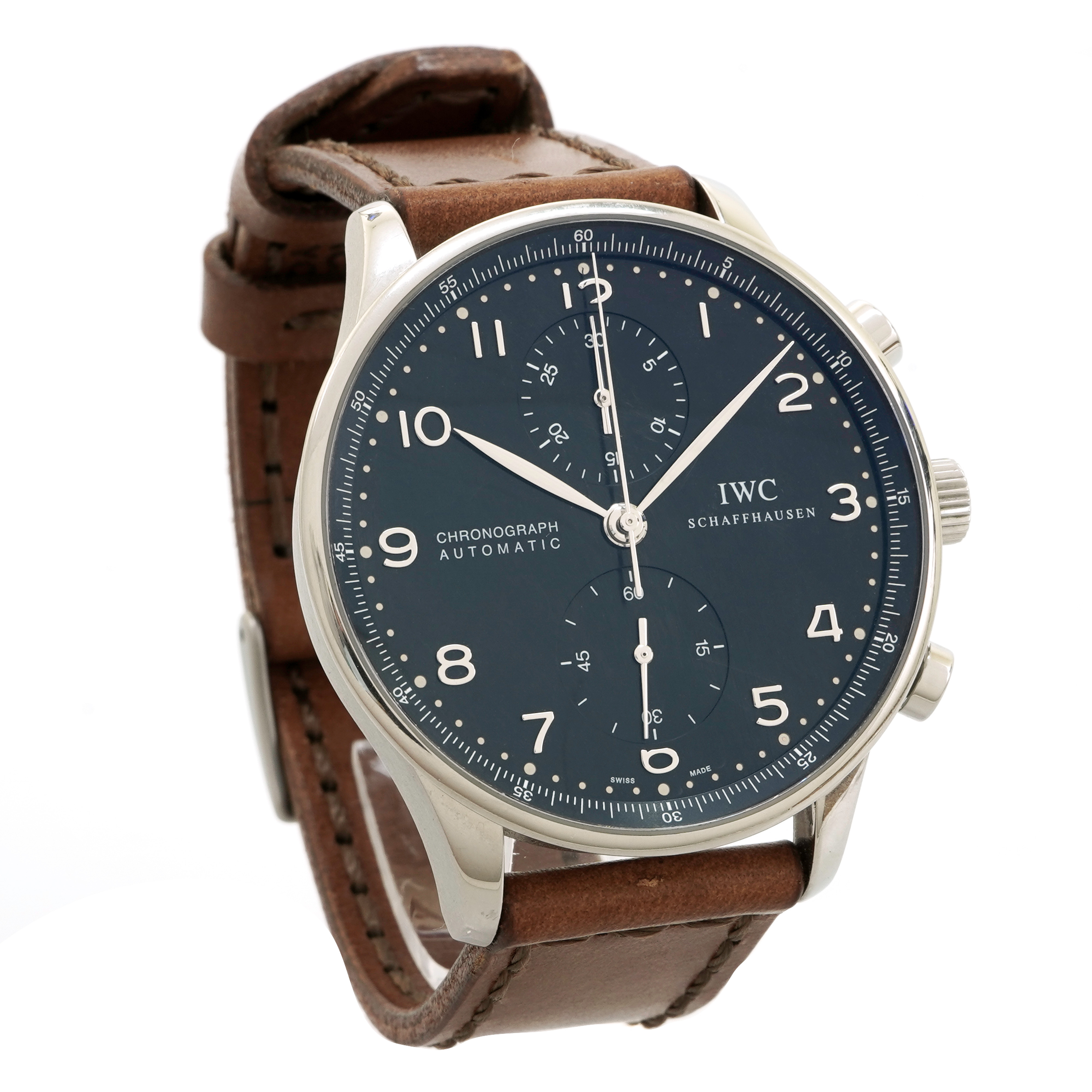 IWC Portugieser Chronograph 41mm Black Dial IW371438 Inventory