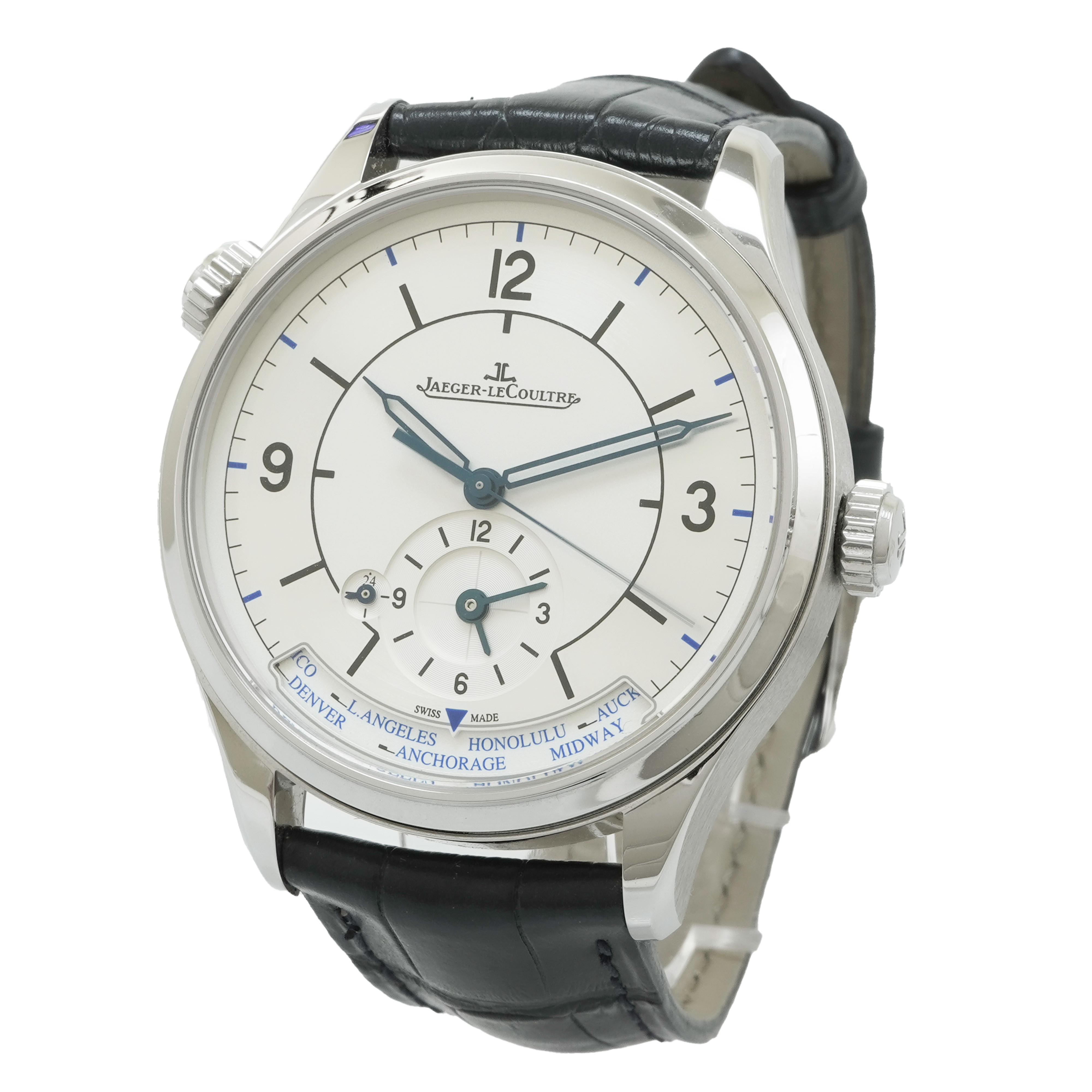 Jaeger-LeCoultre Master Control Geographic Dual Time Date Automatic Steel