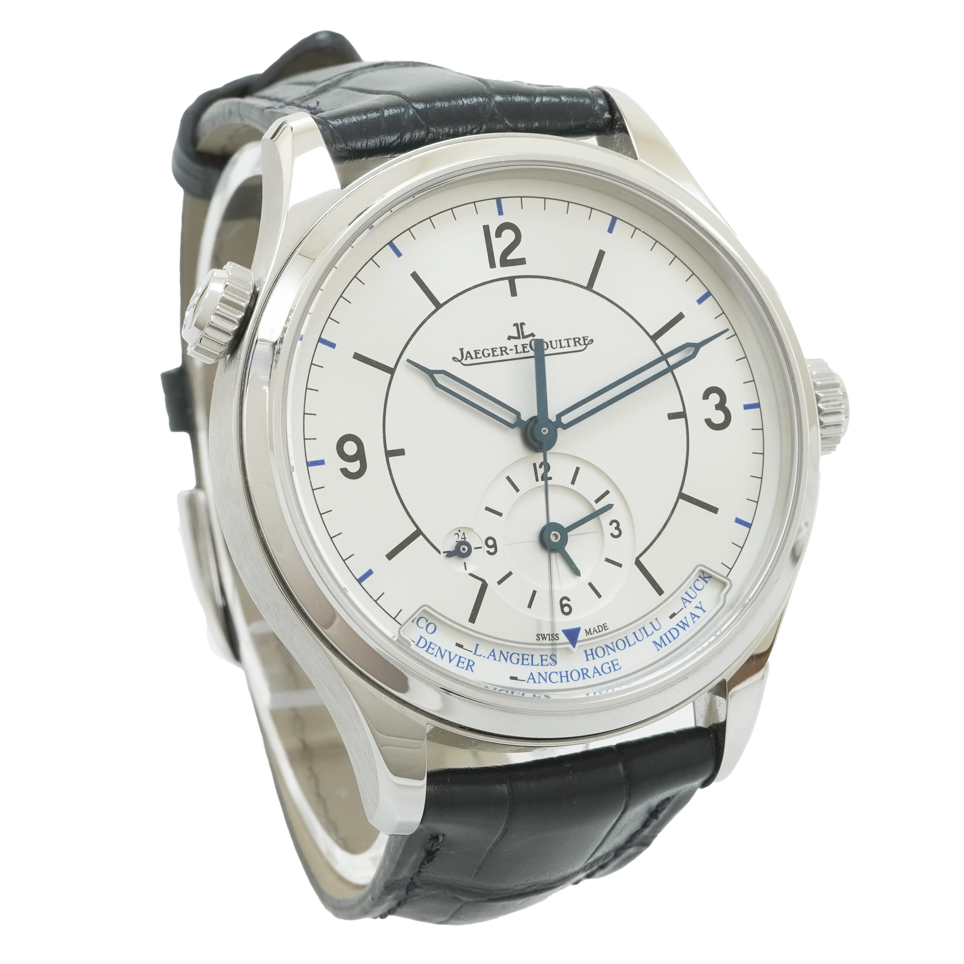 Jaeger-LeCoultre Master Control Geographic Dual Time Date Automatic Steel