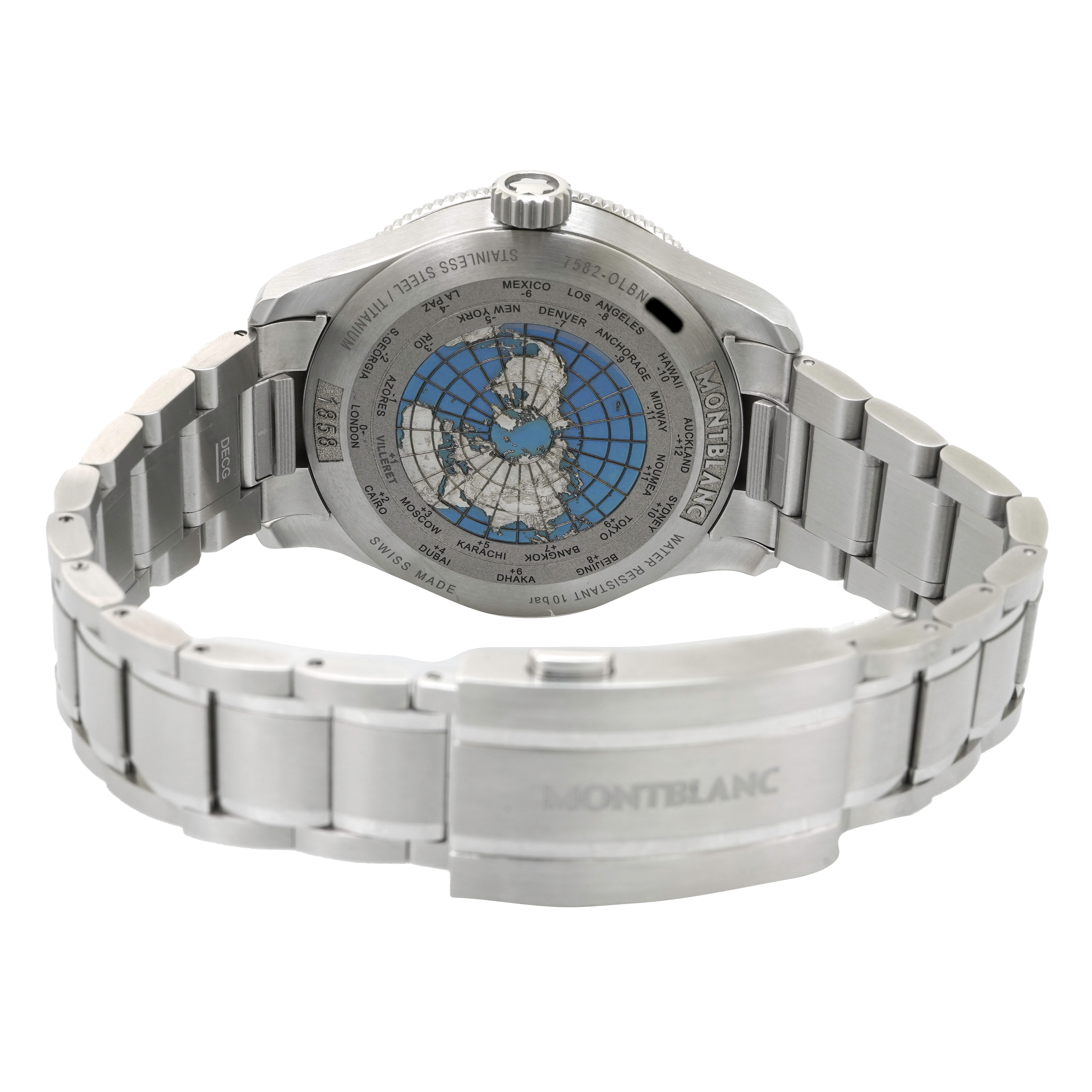 Montblanc 1858 GMT 129615 - Inventory 3992 - DelrayWatch.com