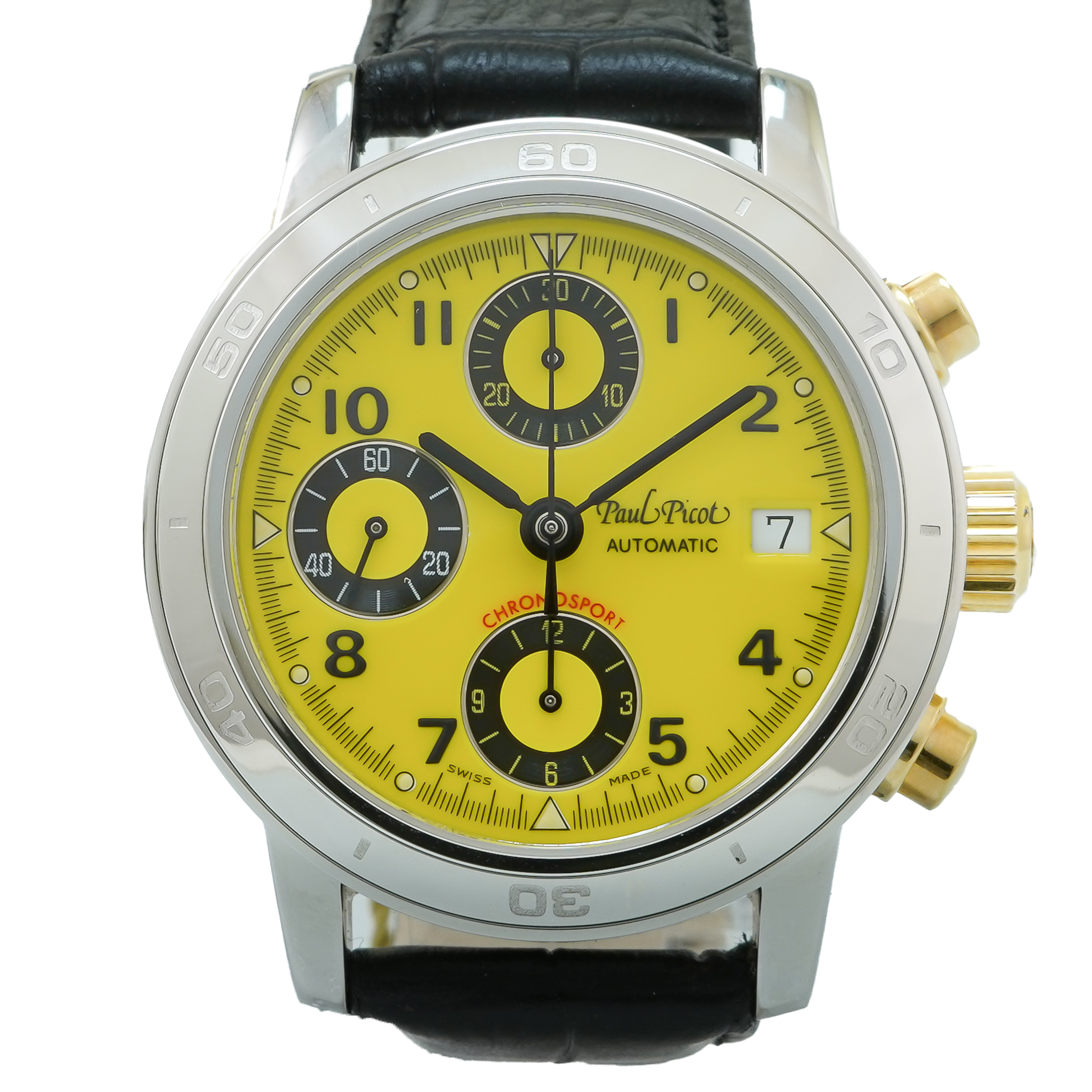 Paul Picot Chronosport Chronograph Automatic White Dial Men's Watch  P7033.20.112 - Watches, Chronosport - Jomashop