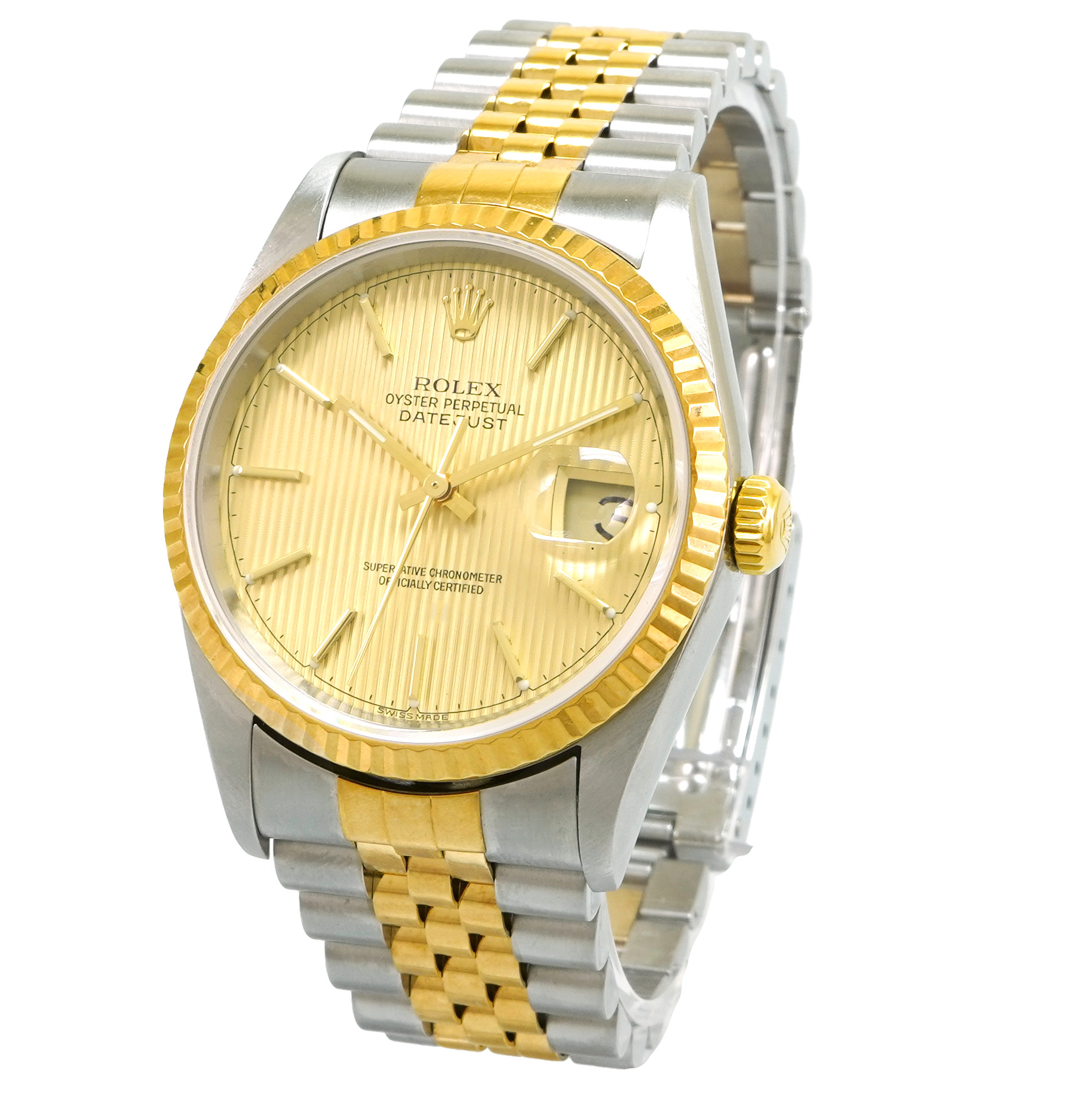 Rolex Datejust 36 Champagne Tapestry Dial 16233 *2004* - Inventory