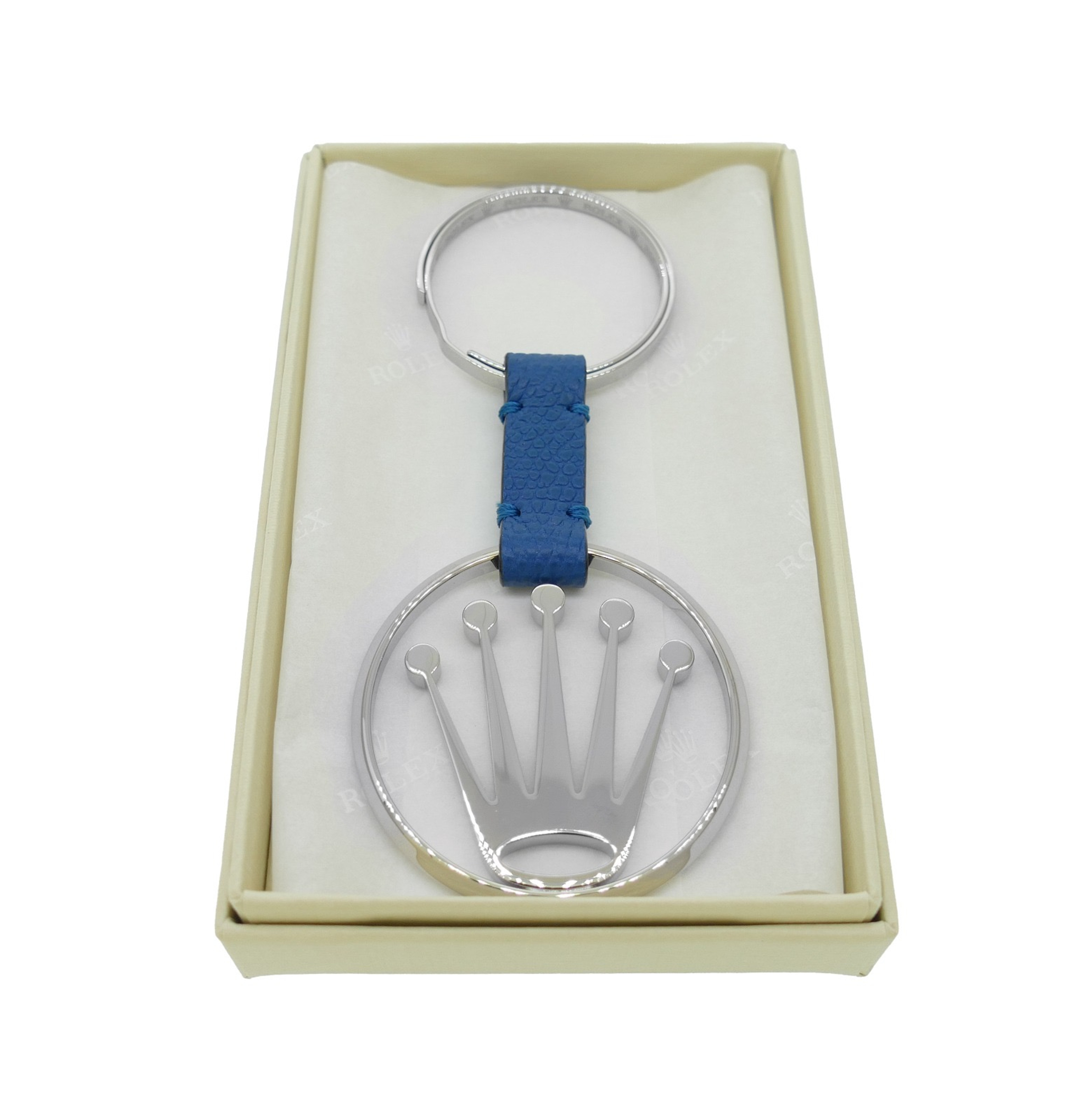 Rolex Crown Key Ring Blue