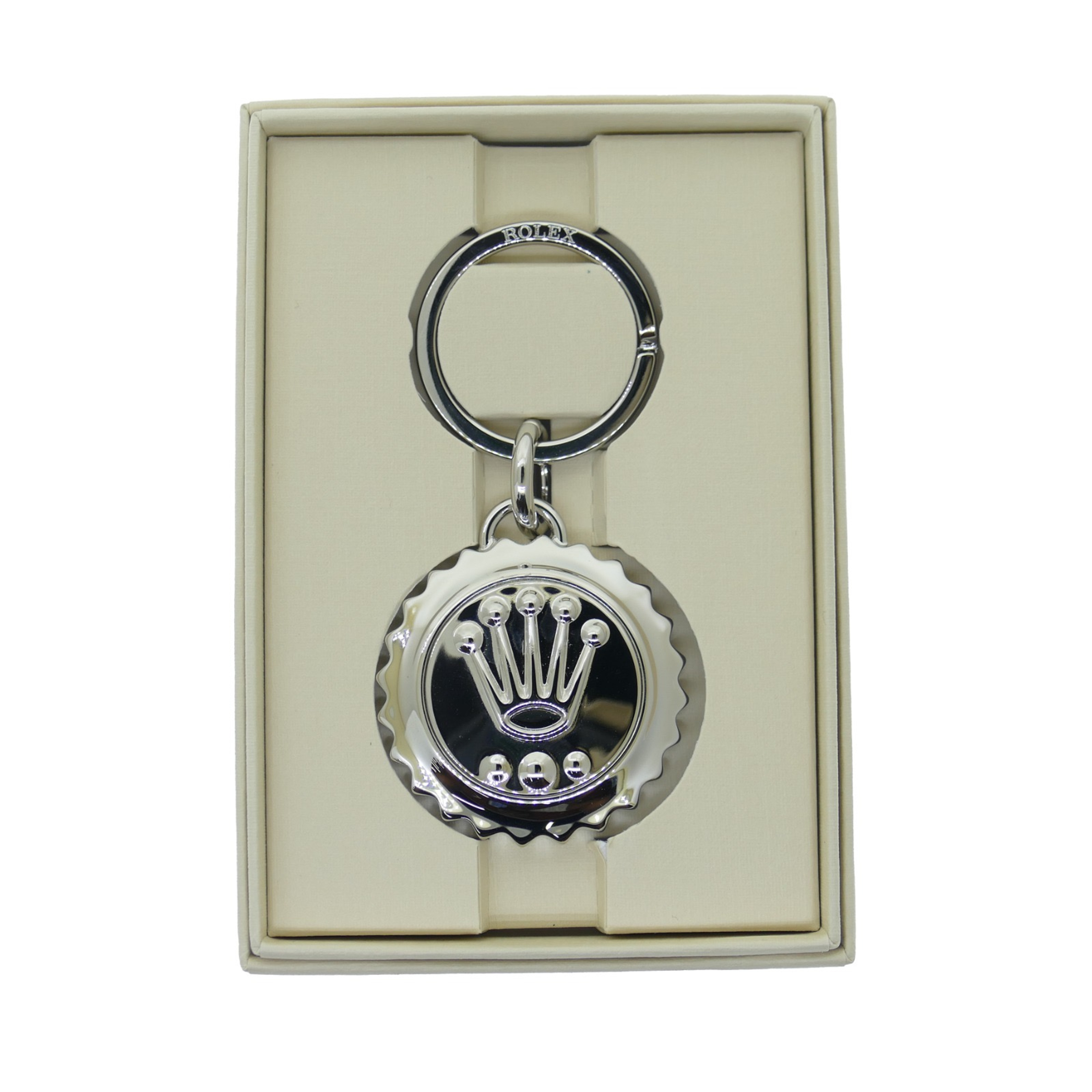 Rolex Silver Crown Key Ring