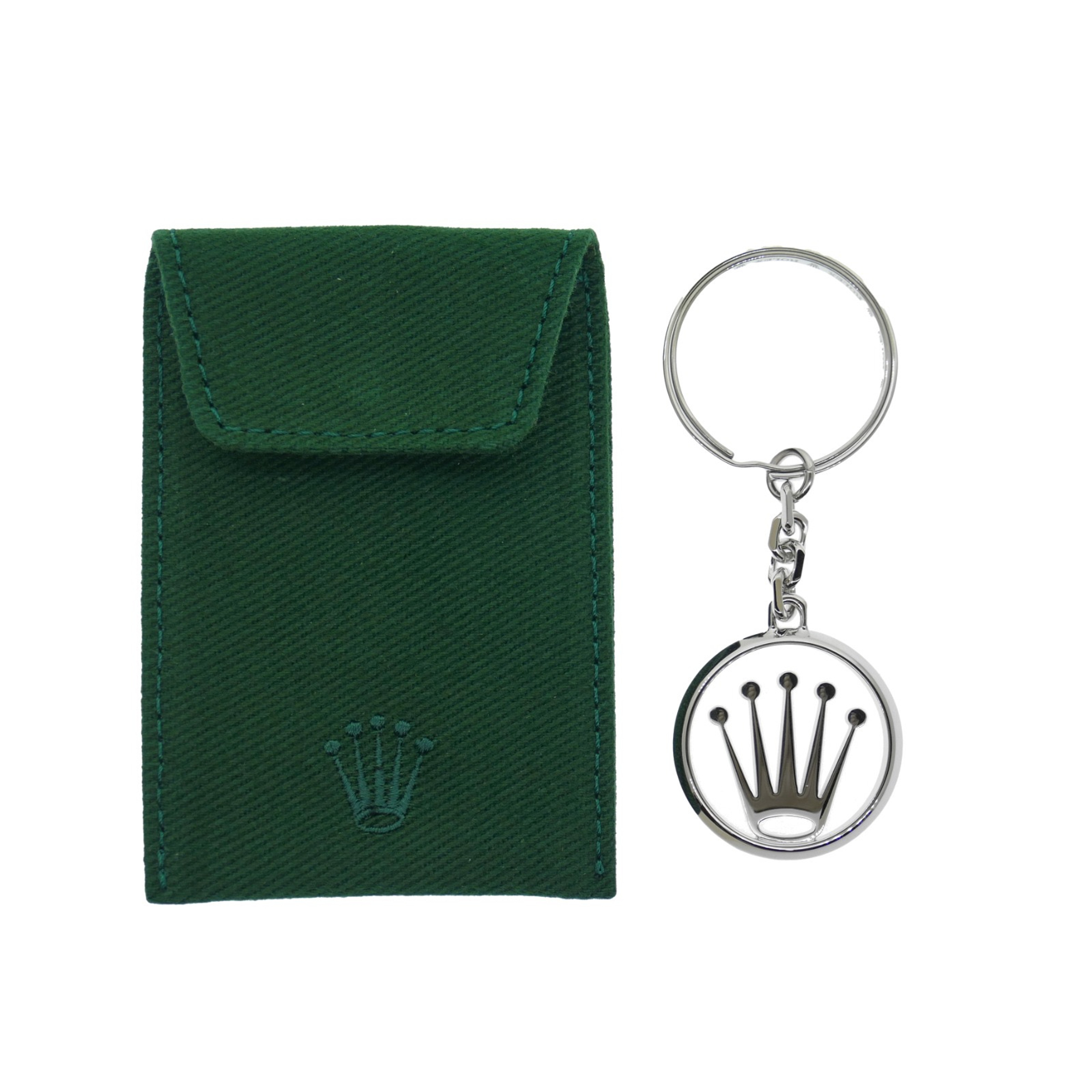 Rolex Silver Key Ring With Pouch - DelrayWatch.com