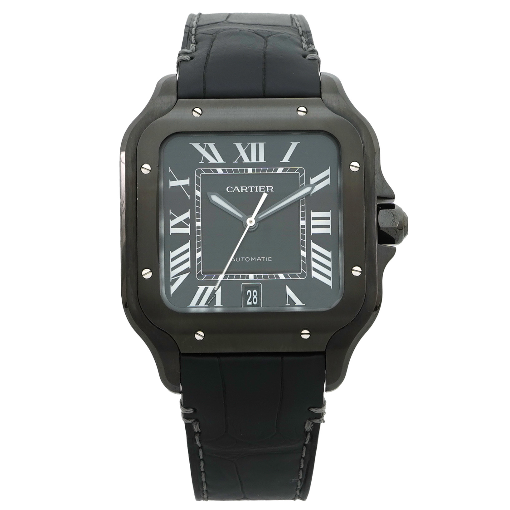 cartier santos large black