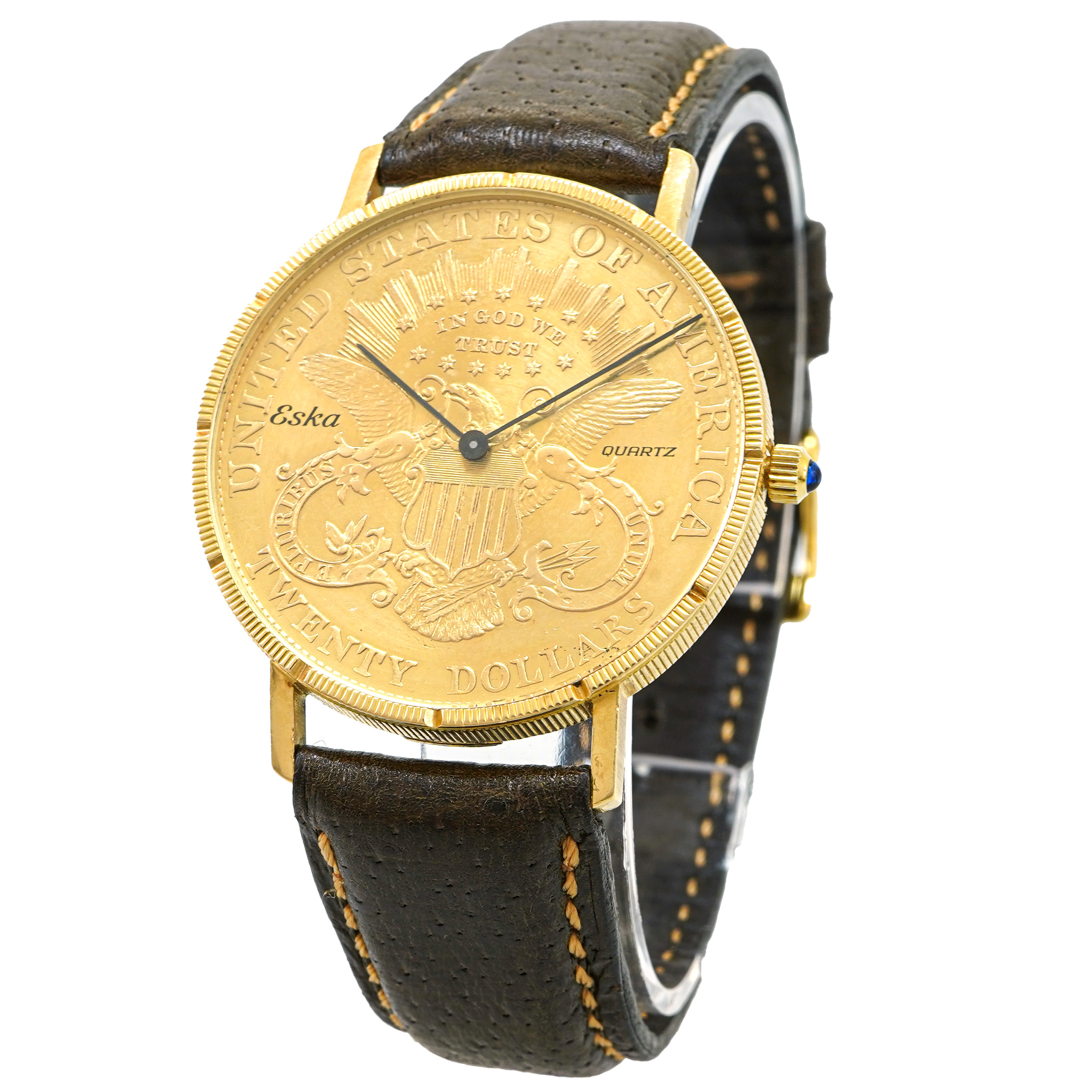 Eska $20 Gold Liberty Coin Quartz - Inventory 5192 - DelrayWatch.com