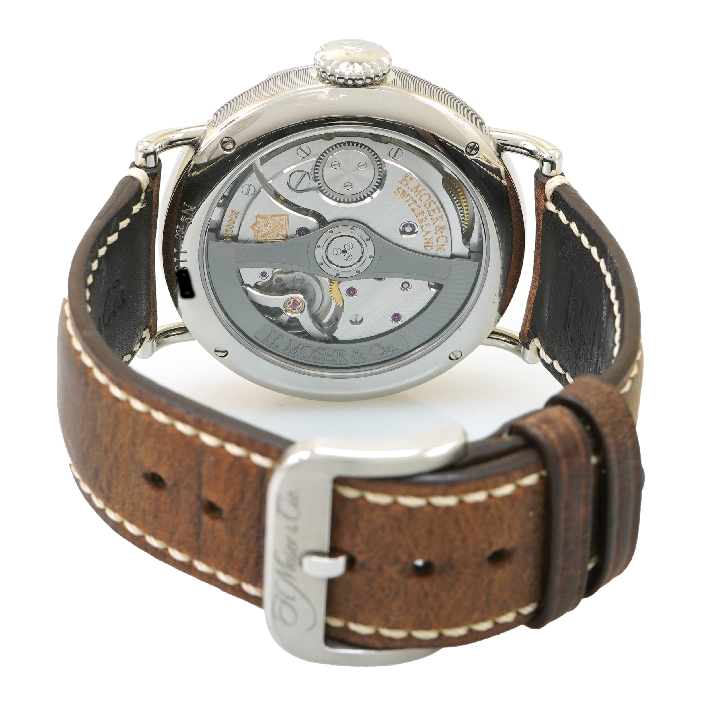 H Moser Heritage Centre Seconds 8200-1201 *Funky Blue Fume' Dial